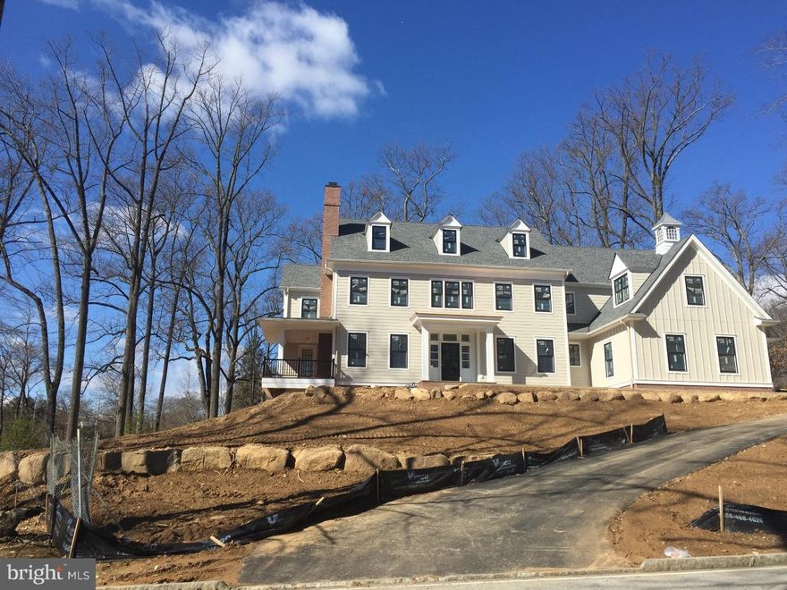 Rare new construction in North Wayne with a completion date of spring 2017. This mature approx 1 acre lot is located in walking distance to downtown Wayne. The home is 5200 square feet, 10 ft first floor ceilings, 9 ft second floor ceilings, large family and kitchen with eating area that is adjacent to a large outdoor covered porch, several large coat closets, a walk in pantry, a study with access to its own outdoor porch with exterior fireplace, two large powder rooms, a large master suite, his and her closets, 4 additional bedrooms 2 with en suite bathrooms, 2 with jack & jill bath, rear staircase to mud room & side entry, 3 car garage and a walk up unfinished 3rd floor.  The Park across the way is slated for 2017 total renovation per Radnor Township. Custom selection opportunities. Agent is related to Builder