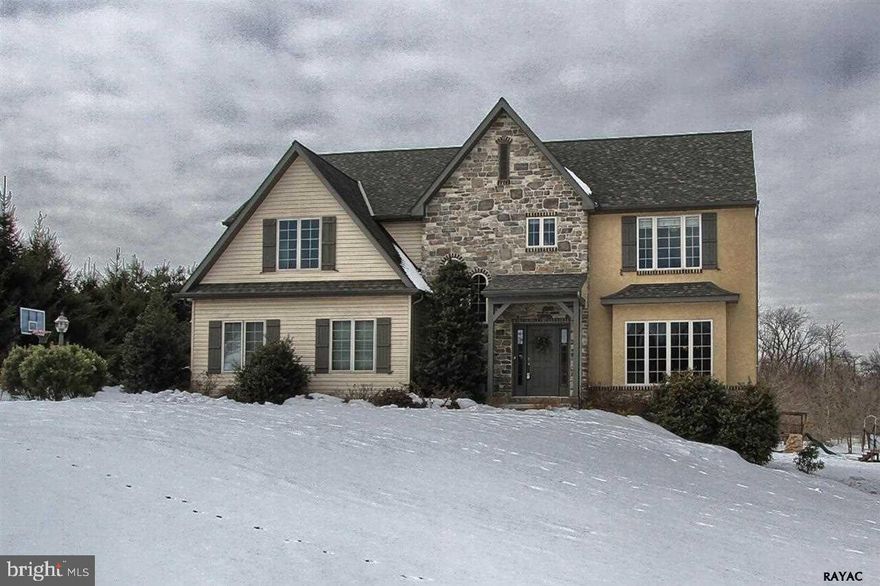 Exceptional custom built 4BR 2.5BA colonial nestled on 1.37 secluded acres. Custom EIK w/tile backsplash, 9ft ceilings, arched entrance & rounded corners throughout. Sliding door to custom paved patio w/beautiful views. 2nd fl w/gorgeous master suite, luxurious master bath & 3 additional spacious BRs. Walk out bsmt w/rough in for full bath waiting to be finished.