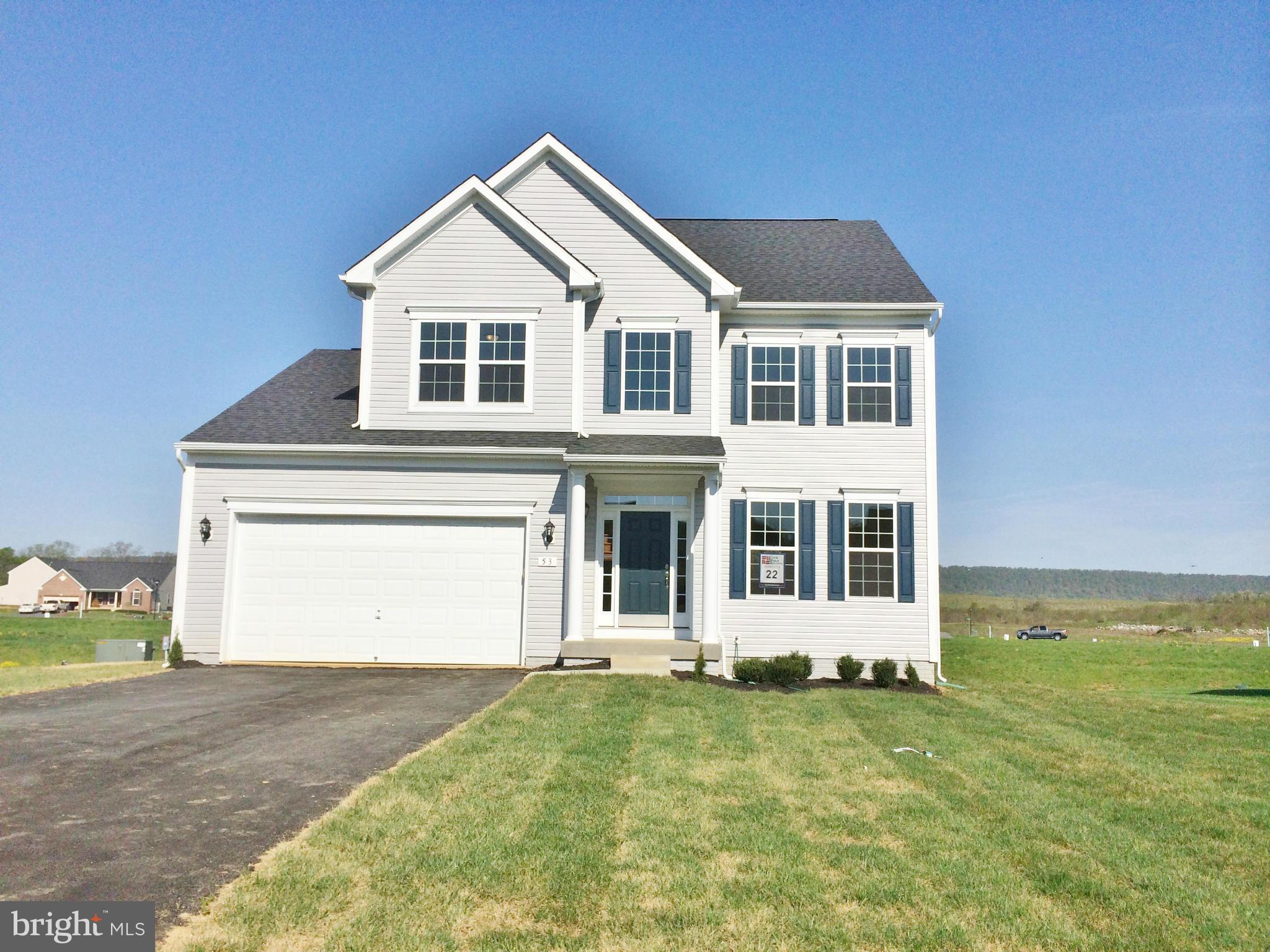 Ready for Move-In!! Dan Ryan Builders Mulberry II features 4 bedrooms, 2 1/2 baths & stylish features such as an inviting 2story foyer, Pretty country setting with easy access to I81 for commute to VA destinations! 2x6 construction & other energy saving features.