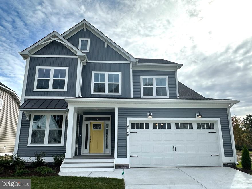 Annapolis: Standard 2 story home
Welcome to EAST GATE, a well-appointed community of 88 new, luxury semi-custom single-family homes located in the Fenwick Island, DE & Ocean City, MD area. East Gate offers beautiful spacious homesites backing up to a large community pond with water feature, or tree lined rear yards, and can accommodate *3 car garages!!  The community offers a pool, pool house, pickleball court and community fire pit gathering area. Explore the beauty of the Annapolis, a 3 bedroom / 2.5 bath to be built floorplan at East Gate by Foxlane Homes. The Annapolis is a craftsman-style sanctuary that seamlessly blends charm and functionality, no wonder it is one of the most popular floorplans offered by Foxlane Homes. It is the perfect size home at 2,300 sqft, whether you are looking to downsize or move up from your current home. It offers the best in 1 story living on the 1st floor and just enough space for family and friends on the second floor plus ample included storage. With its modern kitchen, main level owner's suite, private guest bedrooms, loft area, flex room and well-appointed bathrooms, the Annapolis offers a harmonious living experience. This home can be customized to offer 4 bedrooms and 3.5 baths. Secure your place today in this exclusive enclave where every moment is an opportunity to experience the extraordinary. *Base pricing includes standard builder finishes