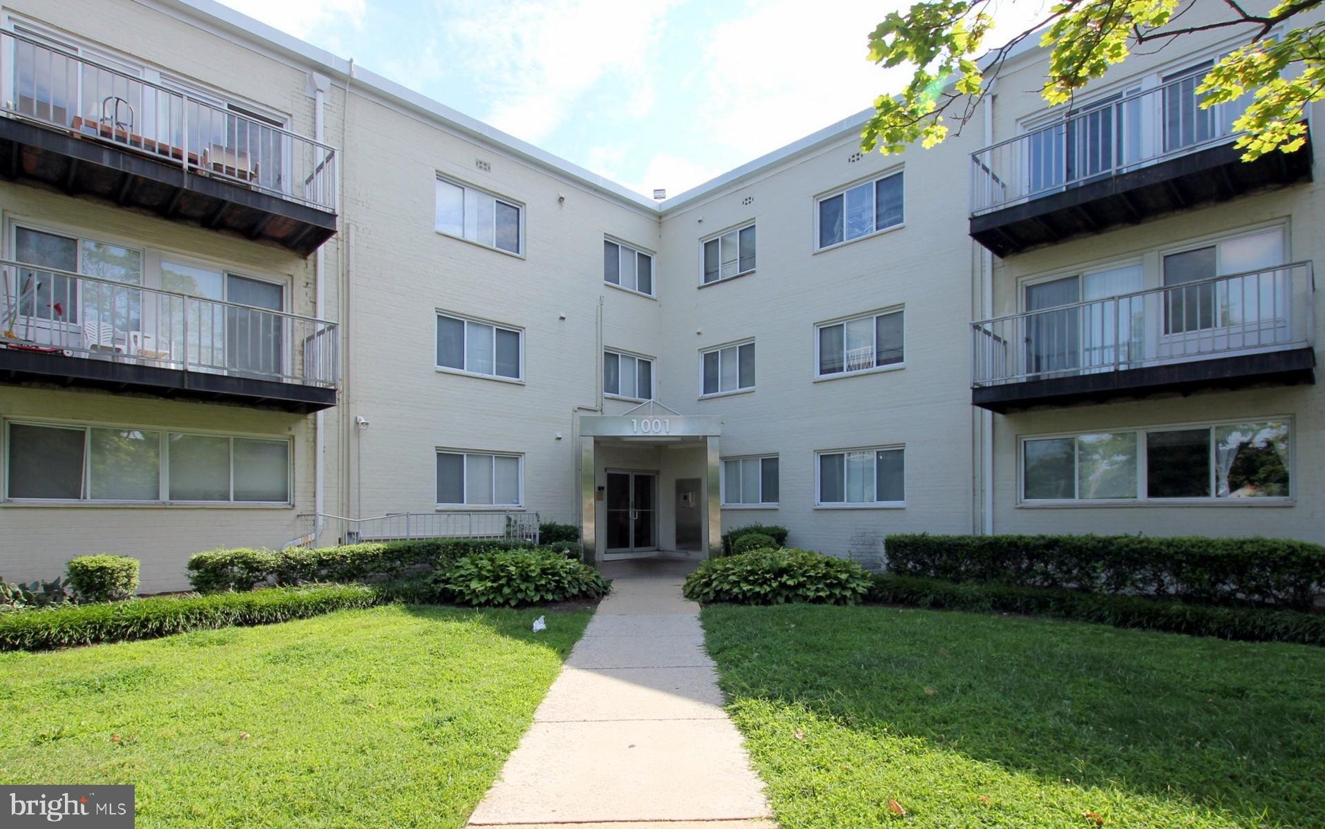 Spacious, top floor, two bedroom unit in Elevator building with secure entry. Over 880 sf of living space, balcony, fresh paint, new carpet, balcony, compact under-counter washer/dryer in efficient galley kitchen. The a/c is on and the pool is open, unit is in move-in-condition and ready to beat the heat! Close to Washington DC. Condo subdivision is not FHA approved. This property is eligible under Freddie Mac first look initiative through 07/31/19.