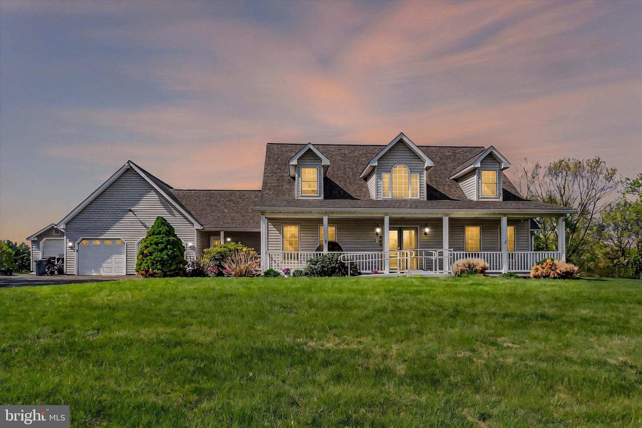 Beautiful and spacious Cape Cod on 2+ acres in Conewago Valley School District. As you walk in double-entry front doors, you will feel like you are home. Cathedral ceilings in the living room with plenty of natural sunlight throughout the home. The primary suite is on the main level with three additional bedrooms (2 on the second floor with a full bath). The kitchen is perfect for you with Granite & Corian countertops, a breakfast bar area, and plenty of space for family get-togethers. There is a separate dining room for hosting holidays, special events, or everyday meals. The laundry/mud room is on the main level, just as you enter the home from the garage. The house has a full, unfinished, very spacious basement just waiting for the right person to transform it into a family room, game room, or whatever your needs might be. There is an exit from the basement with bilco doors included. You won't want to miss the deck that overlooks your property. Two levels and built-ins are included on the deck. Plus, a sunken hot tub with the deck built around it creates a great place to unwind after a busy week.