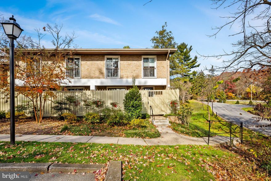 What a wonderful place to call home!  This end of group townhome has been nicely maintained with many new appliances and a newer HVAC system.  The open floor plan is just perfect  with a wood burning fireplace in living room and floor to ceiling sliding glass doors from the primary bedroom and living room, allowing the outside in.  Spacious, enclosed front patio is ideal for grilling and the large back patio is perfect for entertaining and gardening.   Wood floors throughout and one designated parking space in front of the home with another additional, guest space available.
The Village of Cross Keys is hoppin' and this spring you'll be able to enjoy all of the new venues coming...CeCe's restaurant, ZaVino's Italian marketplace,  ice cream store and of course great shopping.  Enjoy pickle ball, summer swimming in one of 3 pools, the walking paths and a gated community.
BACKYARD FENCE IS BEING REPAIRED - Landlords require one month security deposit and a minimum of 700 credit score