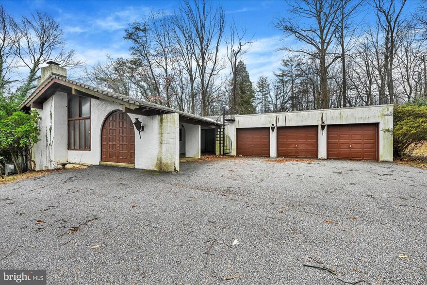 Opportunity is  Knocking!  Take this Spanish-Style Rancher to the Next Level.....Perfect for the Handy Buyer Looking for Sweat Equity, or the Investor Waiting for a Worthwhile Project!  Enjoy the Private, Serene Setting on an Acre Lot!  Kitchen with Extra Counters and Tiled Backsplash*Separate Dining Room with Breakfast Bar*Living Room with Beamed, Vaulted Ceiling & Wood Burning Fireplace Surrounded by Tile*Primary Bedroom with Full Bath*Lower Level with Spacious Recreation Room, Along with a Separate Exercise Room & Sauna*Deck Overlooking Picturesque, Wooded Scenery*This is an Estate Sale and is Being Sold "AS IS."