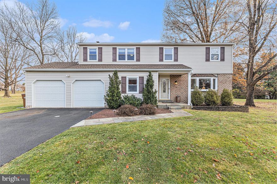 This stunning, low-maintenance brick and siding home offers approximately 3,200 square feet of living space and is perfectly situated on a level ¾-acre lot in a peaceful Fort Washington neighborhood, located within the highly sought-after Upper Dublin School District, one of the top-rated in the area. As you enter through the foyer, you’ll be captivated by the elegance of the new iron-railed staircase with fresh carpeting, complemented by porcelain tile and hardwood floors. Recessed lighting enhances the bright and cheerful atmosphere throughout the home, while large bay windows in the living and dining rooms flood the space with natural light. The heart of the home is the beautifully remodeled island kitchen, boasting a vaulted ceiling with glass inserts, two wall ovens, instant hot water, two pantry closets, and a breakfast room with sliding glass doors leading to the slate patio. This serene outdoor space is ideal for morning coffee, entertaining guests, or enjoying a BBQ while overlooking the expansive backyard. The family room has been thoughtfully updated with new flooring, recessed lighting, and a cozy wood-burning fireplace. A private office with a split heat and air system, a refurbished powder room, a mudroom/laundry room, and a storage area complete the main level. Upstairs, you’ll find all-new flooring, and a spacious primary bedroom featuring a walk-in closet, pull-down attic access with an attic fan, and a luxurious, newly renovated en suite bathroom. This spa-like retreat includes dual vanities with built-in lighting, a jet tub, and a stall shower with multiple showerheads. Three additional generously sized bedrooms and a hall bath complete the upper level. The full finished basement offers a fantastic space for recreation, relaxation, or hosting game nights, with ample storage throughout the home. Additional upgrades include: A newer shed with electricity and water,  Stackable washer and dryer, 
Stereo speakers in the kitchen and patio, Two hot water heaters, Electric baseboard heat in the basement, 
water softener, Security system, Whole-house generator for added peace of mind. Located just minutes from the charming town of Ambler, with its vibrant shops, restaurants, public library, and cultural events, this home also offers easy access to major roads and public transportation. Don’t miss the opportunity to make this exceptional home your own!  Schedule your showing today!