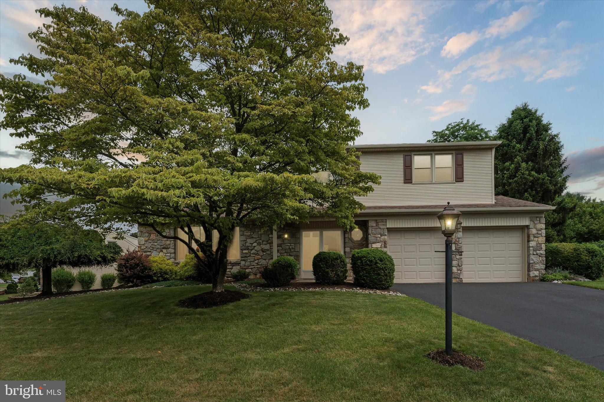 Welcome to 32 Covey Lane. This meticulously kept home is sure to impress in the highly desired Pheasant Run Community. The beautifully manicured lot provides wonderful curb appeal as you approach your new home. Double front doors flood the foyer with light and lead you into the living and dining rooms on your left or straight into the family room. The living and dining rooms are welcoming and spacious enough for large formal gatherings. The heart of the home, the kitchen has plenty of counter space including an island, rich wood cabinets, and a separate pantry. The kitchen flows into the family room which is ready to host your large gatherings. Gorgeous wood beams and a stately stone fireplace bring ambiance and character to the already inviting family room. Enjoy many seasons relaxing and entertaining in the sun porch which opens to and overlooks the fenced in backyard. The second level of the home features a primary bedroom with his and her closets and an updated private ensuite bathroom. Three other spacious bedrooms and a fully renovated hall bath complete the second level.
The lower level is ready for your storage needs and/or finishing for extra living and entertainment space. Award winning Council Rock schools, close to beautiful parks and all that Bucks County has to offer, this home is inviting, move-in-ready and one that will not last in this market!