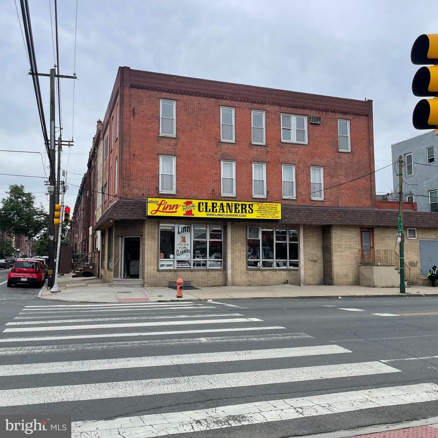 Welcome to a South Philly business landmark.  Building and Business For Sale! This is an excellent opportunity to walk right into a  turn key business.  It is a great chance for owner operator to live upstairs and run the dry cleaners.  Linn Cleaners has been serving this South Philly neighborhood for over 40 years.   It is officially for sale as well as the building.  Get a 5,000+ sqaure foot building and a  thriving business which generated over $650K in gross sales providing immediate cash flow.   This building features the dry cleaning on the first floor and residential on the second and third floors.  The upstairs apts are not occupied and does need to get upgraded.  The apartments can be made into 1 big 4+ Bedroom single residence or can be divided into 2 separate apts.  (buyer is responsible for all due diligence regarding zoning).  This is a corner property with high visibility.  Sellers are also willing to stay on to train the new buyers to make the transition smooth.