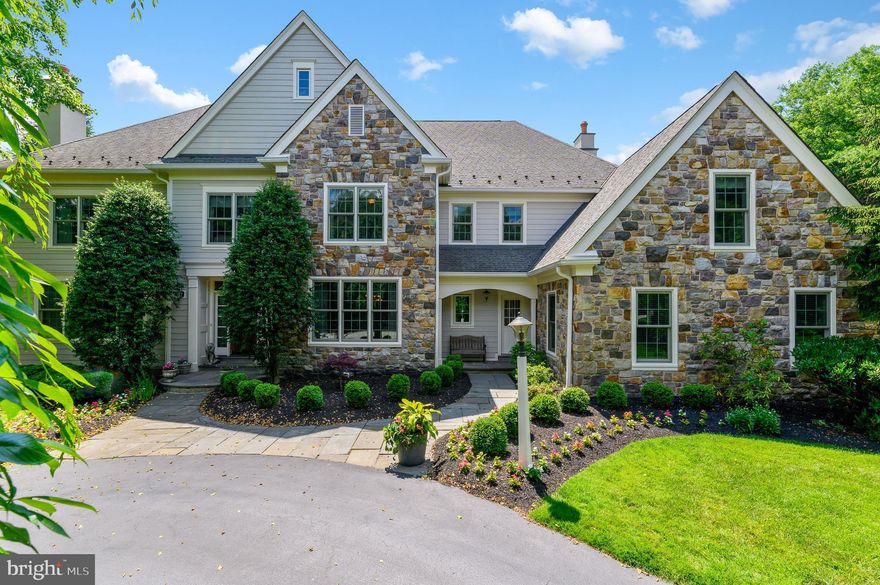 Welcome to 1460 Lanes End, Villanova PA, in the Pohlig built subdivision called Harriton Farm. If you are looking to be in the heart of Philadelphia s Main Line, look no further. This gorgeous and impeccably maintained stone and hardie board 5 bedroom 7 bathroom gem has been updated with all new windows and all new hardie board this year to make it feel like a brand new home. The approach as you drive down to the cul de sac is very private, and beautifully landscaped around the circular drive. A flagstone walkway leads to the grand, front to back foyer with a dramatic staircase. On the left is the formal Living room with fireplace, on the right, the Dining room with wainscoting. Toward the back of the home, next to the Formal powder room, you ll find the Study with built in bookcases and wainscoting.. Most of the living and gathering will take place in the large open kitchen with Thermador  and Subzero appliances, and a Butler s pantry/wet bar  with built in cabinetry. The perfectly situated Morning room with vaulted ceiling overlooks the backyard. Open concept Family room with fireplace and coffered ceiling. Finishing out the first floor is the Mudroom with wainscoting, powder room,And three car heated garage with extra laundry area,  and wall storage organizer system. Just outside the front to back foyer, the large flagstone patio overlooks close to one acre of beautifully manicured lawn, which flows into the open space owned by the community. Mature trees and all day sun finish out the private back yard, an ideal spot to add a pool if you desire. Sonos sound system throughout the house and backyard and integrated wifi throughout the house. Irrigation system front and back keep the landscaping looking lush and green. The second floor landing leads you into the Master bedroom with a full sitting area, and two walk in closets. Full bath with Jacuzzi tub and double expanded vanities. Bedroom 2 with full bath, Bedroom 3 and 4 with Jack and Jill bathroom, Bedroom 5 with full bath.Upstairs Laundry room, Computer alcove, pull down Attic Storage and HVAC unit (2018) upstairs. The fully finished lower level has a TV room with dining area, fully bathroom, separate Playroom with sink and storage (Bar potential), Exercise room, unfinished area for storage, HVAC (2018) and tankless water heater. Other perks of this meticulous home include a Full house Kohler generator (2017), New 6 inch leaders and gutters (2018), Patio expansion (2017), HVAC system with air conditioners (2018) Hardie Board Siding with Azek trim, Jel Wen Windows   all replaced (2020) Entire Interior painted  (2020) Exterior painted (2020) Outside front landscaping with regrading (2020) New carpet Bedroom (2020) New security system (2020) Total recent upgrades in excess of  $300,000. The lot premium on this spot was $100K more than the other when built because it backs up to open space.