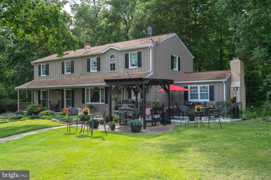 Welcome to this STUNNING Farmhouse set on 10.5 acres of privacy in Nockamixon Twp.  Going down your private driveway to a tranquil setting, The original home was built in 1974 and addition was completed in 1997.  Upon entering the front door you  will be greeted by open Living Rm / Dining Area combo. The double sided FP leads you to the large great room with Carolina HWD wide plank flooring. The spiral staircase leads you to the large master suite.  Off the dining area you will find a  beautiful kitchen with breakfast nook, granite countertops, & matching stainless steel appliances.  A formal DR boasts wide plank HW floors & another stone fireplace.  Upstairs you hav e 2 BRs, a Hall Bath, & a convenient 2nd Fl Laundry.  The Master BR has  w/ en suite with soaking tub , and large doors which leads to private balcony.  The outdoor entertaining area has so much to offer in patio space, pergolas , in-ground salt pool, hot tub and pool house..  This property is equipped w/ a Generator hookup, & an exterior wood burning stove, for an alternative efficient heat source.  It also has a barn w/ 8 10'x9' stables, tack room, perfect for any Horse lovers! 2 pastures beyond wood line, creek and horse trails.   Finally, check out the Lg auto shop w/ multiple bay doors, plenty of storage,  3 lifts & office space. Great for mechanic business or a car enthusiast   This home has EVERYTHING you could want.  SCHEDULE YOUR SHOWING TODAY!