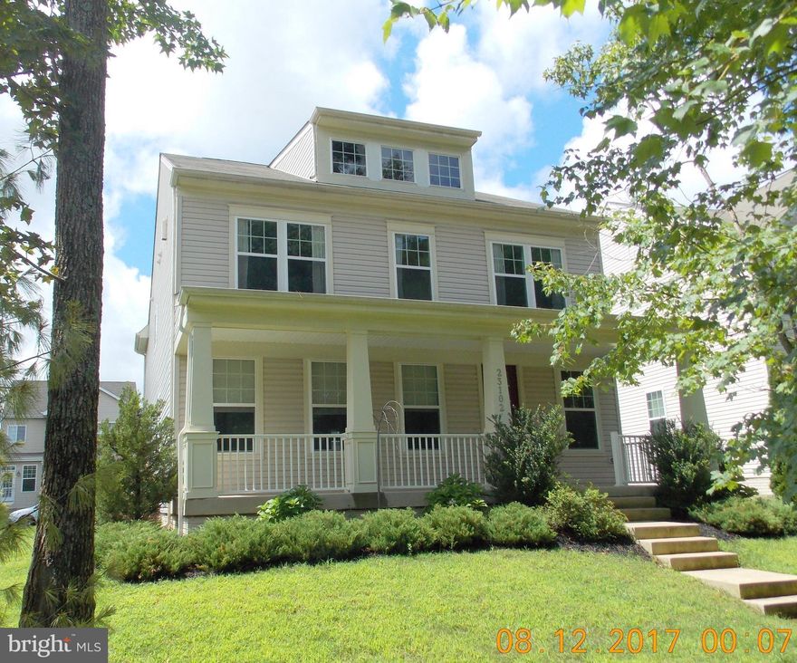 Wonderful large 4 bedrm, 4 1/2 bath home w  rear-load garage. Welcoming full front porch surrounded by trees. Spacious, contemp open floor plan, w gourmet kit - granite, stainless, eating space! Lg Fam Rm & Sep DR on main level, second Fam Rm on LL w full bath & tons of storage. Master Suite w 2 walk-ins. Community with Pool, & many amenities. Close to PAX, Shopping, Movie Theatre and Elem school.