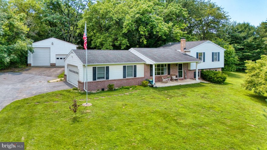 Welcome to 35 Hearthside Drive! This stunning home is nestled on just over an acre and ideally located just minutes from Interstate 81. The beautifully landscaped lot is accented by mature trees, offering both charm and privacy. The spacious backyard features a tall, coated chain link fence, creating a secluded retreat perfect for relaxing or entertaining. A standout feature of the property is the massive detached garage, large enough to accommodate an RV and recently updated with a commercial-grade garage door opener. In addition, the home includes an attached two-car garage, providing plenty of space for parking and storage. Inside, you’ll be welcomed by a bright and inviting living room with a large bay window that fills the space with natural light. The adjacent kitchen and dining areas showcase stylish flooring and a tasteful tile backsplash. Just off the dining room is a delightful sunroom, perfect for enjoying your morning coffee or soaking up the sun. Upstairs, you’ll find two generously sized bedrooms, each with its own full bathroom. The finished basement offers endless possibilities, it includes a large bathroom with an integrated laundry area, as well as versatile space ideal for a home office, recreation room, or additional bedroom. A brand-new pellet stove adds comfort and efficiency to the home. Don’t miss the opportunity to make this incredible property yours—schedule your private showing today.