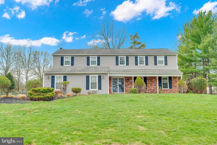 Don't miss this fantastic 4-bedroom, 2.1-bath Colonial located in the highly sought-after Valley Green neighborhood of scenic Worcester Township, within the award-winning Methacton School District. Boasting over 2,900 square feet of living space and set on a beautiful .57-acre lot, this home is sure to impress. The main level features an eat-in kitchen with hardwood floors, granite countertops, a tile backsplash, stainless steel appliances, and a separate breakfast area. The kitchen flows seamlessly into the spacious family room, complete with a stunning full-wall brick wood-burning fireplace, neutral carpeting, a butler’s pantry with a wet bar, and French doors leading to the rear patio and deck. The formal dining room, with its hardwood flooring and upgraded wood trim, offers an elegant space for entertaining, while the formal living room, freshly painted and adorned with crown molding and chair rail, provides a welcoming atmosphere. Additional main-level features include a laundry/mud room and a convenient half bath. Wood-raised stairs lead to the second floor, where you'll find three generously sized guest bedrooms and an upgraded full bathroom with tile floors and a modern vanity. The expansive primary bedroom suite is a true retreat, offering a 9x8 walk-in closet with built-in shelving and a separate sitting room with its own second brick fireplace—ideal for use as a home office, nursery, or exercise room. The primary bathroom has been completely updated with a 6-foot seamless shower, separate soaking tub, tile floors, and a stylish vanity. The finished basement offers a large recreation room, perfect for a playroom or additional living space, along with a separate storage area. As the weather warms up, you'll appreciate the home's outdoor living spaces, including an oversized deck with built-in seating and a separate stamped concrete patio, ideal for relaxation and entertaining. Recent updates include new windows (2015), HVAC system (2018), and siding and gutters (2016). Best of all, this home is conveniently located just two minutes from Worcester Elementary School and offers easy access to Route 73, Route 363, and is just 10 minutes from the Northeast Extension of the Pennsylvania Turnpike.