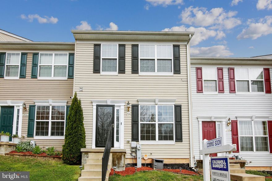 Seller asks you sanitize your hands and/or wear gloves before entering as precaution due to Corona Virus. Welcome home to this fabulous 3 Bedroom/2.5 bathroom townhouse! This home features a three level bump out; off living room, in lower level and Super Bath in Master! Home also features Hardwood floors, a deck for entertaining, tray ceiling in dining area. Master Bedroom offers a Super Bath and 2 large walk in closets. The Lower Level is finished with huge recreation room and bump out area that could be used as den/office/playroom/exercise room or possible 4th bedroom.  Egress window exists.Nestled in a secluded community with no thru traffic! Two assigned parking spaces with visitor and overflow parking.  Convenient to MARC train, I-95 and shopping.