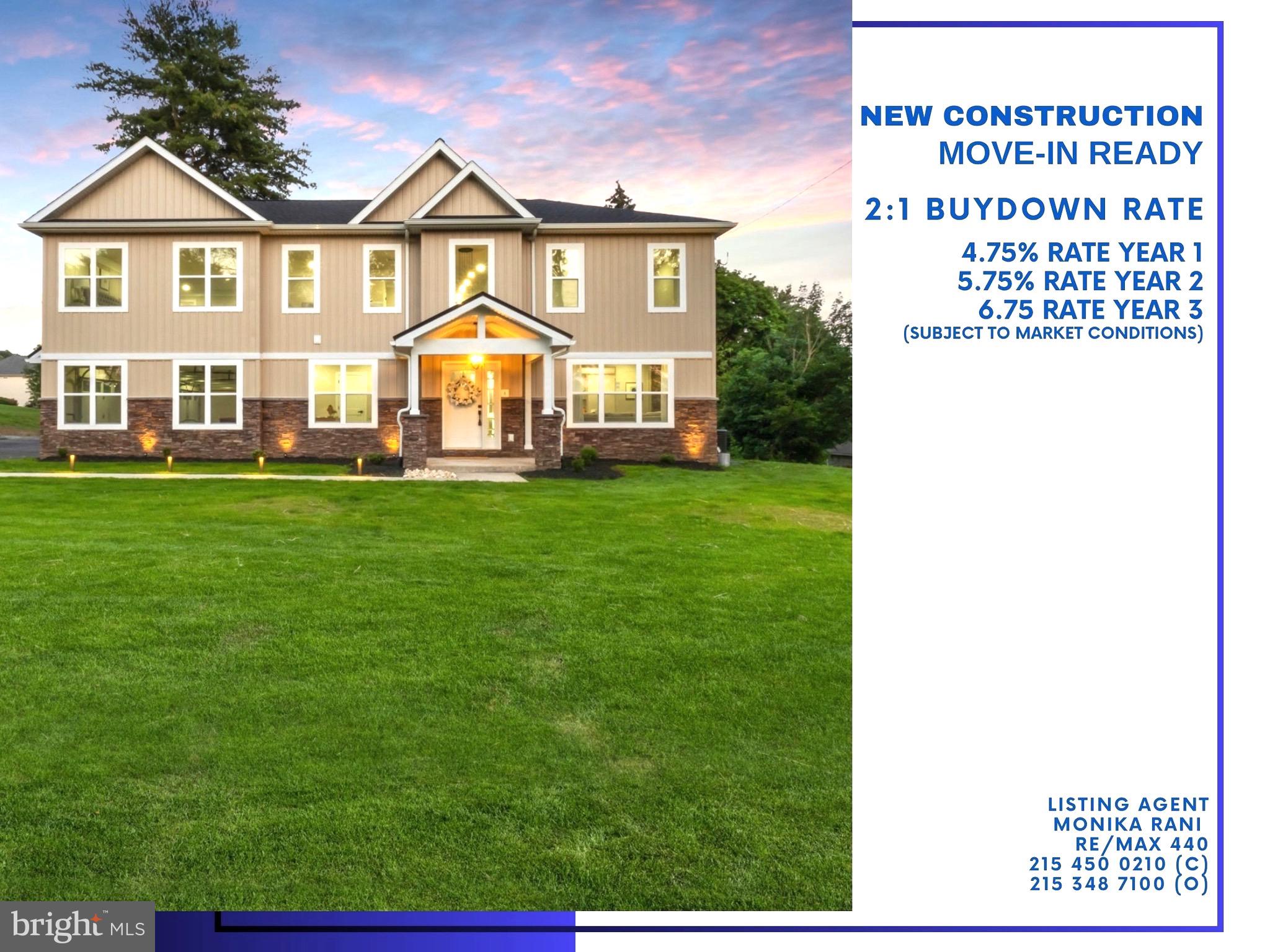 224 Orchard Ln is completely rebuilt with top craftsmanship by Amish local builder from the ground up, offering modern luxury in a serene and spacious setting. THIS HOME IS FULL WITH UPGRADES (Premium Electrical Package, Premium Trim and Crown-Molding Package, Gourmet Kitchen Package, 2 HVAC Systems, Landscaping Package and more..). Set on nearly an acre in the sought-after Souderton School District, this home features new PUBLIC WATER line, new PUBLIC SEWER line, no HOA, and a fantastic location next to a beautiful neighborhood with mature trees, perfect for peaceful walks and engaging with neighbors. Since it's an existing Tax ID; You are getting a new construction home without the higher taxes! This exceptional home offers THREE true PRIMARY SUITS, each with a private en-suite bath and generous space—ideal for multi-generational living or hosting guests in comfort. AND TWO ADDITIONAL ROOMS (5 ROOMS + 4 BATH).
Beautifully LANDSCAPED front and rear yards enhanced with LED pathway lights, spotlights creating an inviting ambiance throughout the property. Generously sized front patio with a maintenance-free concrete surface and a sleek metal roof cover, offering year-round outdoor enjoyment. Main Level: As you enter the home, you’re welcomed by a dramatic TWO-STORY FOYER that’s flooded with natural light. The STAIRCASE features a classic Heritage-style railing complemented by sleek metal balusters, adding a touch of timeless elegance with a modern edge. The open-concept design includes engineered hardwood floors, sleek modern doors, recessed lighting, and BLUETOOTH SPEAKERS in the living and dining rooms for added style and convenience. The spacious living room features VAULTED CEILINGS and A stunning 72-inch sleek electric fireplace is the centerpiece, beautifully framed by STACKED STONE extending from floor to ceiling. Gourmet kitchen is a true highlight, with two-tone cabinetry, quartz countertops, stainless steel appliances, a 6-burner stove, wine cooler, exhaust fan, range hood, 36-inch sink, POT FILLER and a large walk-in PANTRY for extra storage. A picture window over the oversized sink frames serene views of the backyard, and just off the kitchen, about 30' x 18' concrete patio leads to the expansive yard, perfect for outdoor entertaining or relaxing. The MAIN LEVEL Guest SUITE offers versatility, with a full bath featuring double vanities and a stand-up shower, making it ideal for visitors or as a dedicated home office. The mudroom, complete with custom built-ins, connects directly to the oversized 3-car garage, and the extra-long driveway can accommodate 4+ vehicles. Home features modern rocker switches paired with Decora-style outlets. The garage is finished with recessed lighting and trim throughout.
Second Level (4 BEDROOMS): Upstairs, the luxurious primary suite provides a relaxing retreat that includes large windows, a spacious walk-in closet, and a spa-style bathroom that includes dual vanities, a soaking tub, and a glass-enclosed shower. A SECOND en-suite bedroom offers privacy and its own full bath, plus a walk-in closet. Two additional bedrooms share a beautifully appointed hall bath with double vanity, and the second-floor laundry room adds convenience for everyday living. All closets have recess lights.
Basement & Outdoor Living: The WALK-UP BASEMENT provides additional living space . The outdoor space is equally impressive, with a maintenance-free concrete patio surrounded by scenic views and open space, perfect for unwinding or entertaining guests.
Prime location with easy access to major highways and cities - Collegeville, Blue Bell, and Center City Philadelphia, Just a mile from Skippack Village. Contact us today for more information.