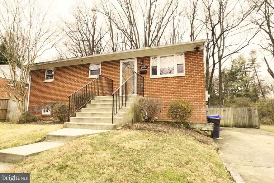 Contemporary open concept design! Remodeled kit w/beautiful wood cabinets, granite counters, stainless appliances, breakfast bar, open to Living and Dining areas, three good size bedrooms with a full spacious bathroom.. Walkout lower level with one bedroom, a full bathroom and an expanded family room with recessed lighting.. Private, fenced rear yard backs to trees. Extended driveway. Walk to Rock Creek Park.