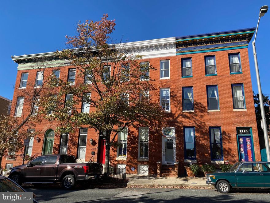 This home is Butchers Hill living at its finest. Just steps away from the formal entrance to Patterson Park and the Pagoda, 2226 Lombard offers 2400 sq feet of living space over 3 levels. You’ll find 3 bedrooms, 2 full bathsand a main floor powder room and ample basement storage. A stained glass vestibule greets all guests where they can take off their coats and be greeted in the living room. With historic hardwood floors, soaring ceilings and an original decorative fireplace this is the room to relax in. 3 tall windows pour in light and make for the coziest of settings. Past the living room you’ll be tempted to slide down the banisters of the wrap around stairs on your way to the formal dining room and kitchen. The kitchen is huge with a full array of upper and lower cabinets as well as a two tier island perfect for pulling up a stool and hanging out. All your appliances are there: fridge, dishwasher, stainless steel gas stove with overhead microwave and pair nicely with the freshly painted cabinetry and new flooring. The rear opens out to a private deck and courtyard complete with a small garden area. 

The second floor is home to a very spacious front bedroom with those gorgeous hardwoods as well as a walk-in closet and a second decorative fireplace. It wraps around and has easy access to the full bath with a spa-like  shower. The rear bedroom is newly carpeted and overlooks the rear patio. It also has direct access to the bath. Your full size laundry is neatly tucked into the hallway convenient for all 3 bedrooms. 

The 3rd floor features a third bedroom which overlooks Fells Point as well as a 2nd full bath and a wonderful loft space. This 3rd floor also opens out to a 4th floor roof deck with incredible views of the entire city. You’ll see down to the Inner Harbor and Fort McHenry as well the entire downtown skyline and up to Johns Hopkins Hospital. You’ll love all the corner bistros and restaurants tucked throughout the area just a walk away. Patterson Park offers miles of running/biking trails as well as a shared community garden, ice rink, tennis court,  and its home to many local coed sports teams. Don’t miss out on this opportunity to live in such a large historic home. 
No smoking. Tenants responsible for all utilities. Must have a credit score of 620 or better. 3x monthly income required. Pets case by case and there is a $350 pet deposit added.