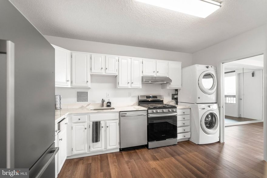 DC right at your fingertips with this beautiful and fully renovated condo at the timeless Skyline Plaza.  Located just minutes from the Pentagon and the DC Line (Approximately 7 miles to the DC Line and closer to the Pentagon!) this condo gives you not only peace and serenity, but convenience to everything. Totally renovated including new flooring in the entire unit, granite kitchen countertop, stainless appliances, new bath vanities, new toilets and faucets, new lighting and a fully painted interior. All it needs is it's new owners! Spectacular view also from the oversized balcony on the 7th floor of King Street with vies of the Washington Monument and DC, plus one deeded parking spot on level B1. Tons of amenities to include the magnificent pool, fitness center, party room , game/billiard room, market, concierge, secure entrance, and even a shuttle on week days to take you to the Pentagon City Metro.  Condo fee includes Electricity and Gas.