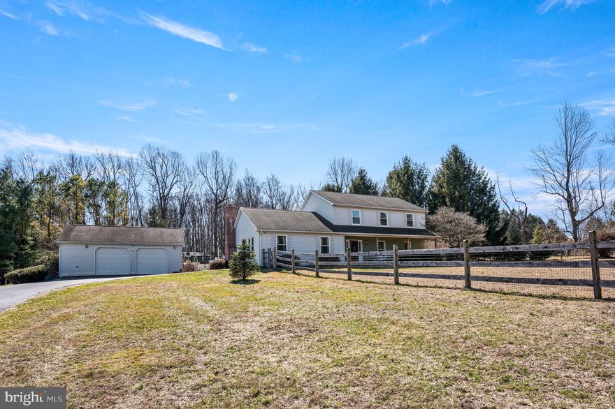 Welcome to 103 Kurtz Lane, West Caln Township—Over 2800 square feet, plus a finished basement!!  This is where classic colonial charm meets modern updates, all set on a private and picturesque 1.8-acre lot surrounded by mature trees and lush landscaping.

A sprawling covered front porch invites you into a welcoming foyer with gleaming hardwood floors. The sun-drenched living room flows seamlessly into the formal dining room, highlighted by a vaulted ceiling—perfect for entertaining. The beautifully updated eat-in kitchen is a true centerpiece, featuring granite countertops, a spacious peninsula, tile backsplash, recessed lighting, tile flooring, wainscoting, and cabinetry accented with crown molding.

Just beyond, the tiled family room offers a cozy gas brick fireplace, recessed lighting, and sliding doors leading to the rear deck. A generous gathering room with hardwood floors, recessed lighting, and exterior access provides even more flexible living space. A convenient half bath completes the main level.

Upstairs, the expansive primary suite features a walk-in closet, plantation shutters, and a full tiled bath. Three additional well-sized bedrooms and another full tiled bath provide plenty of space for family or guests.

The lower level offers abundant storage, built-in cabinetry, baseboard heating, and a separate laundry area—ready to be finished to suit your needs.

Step outside to your private backyard retreat featuring a Trex patio, hot tub, and pool with surrounding deck—ideal for relaxing or entertaining on warm summer days. Just steps away, the oversized detached two-car garage is fully equipped with cabinets, sink, stove, refrigerator, ceiling fans, and ample storage—making it the ultimate setup for pool parties and gatherings.

Recent updates (within the past year) include a new HVAC system, windows, hot tub, interior paint, security system, pool liner, pool filter, and more—offering peace of mind for years to come.

Conveniently located near major routes, dining, shopping, parks, and more, this move-in-ready home offers the perfect blend of privacy and accessibility.

Schedule your private showing today—this exceptional property won’t last!
