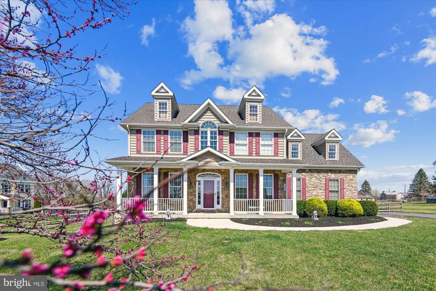 *OPEN House Sunday April 6th 1pm-3pm* Stunning two story Colonial situated in a neighborhood of beautiful homes with spacious lots. Great commuter location, conveniently located just minutes to 795 and the town of Westminster. This home has custom details from the tray ceiling in the primary bedroom, picture frame and crown molding in dining room, transom windows in a lovely family room off of the kitchen, and a gorgeous kitchen with all white cabinets with glass doors, granite countertops, stainless appliances, and a butler pantry with wine fridge and wet bar. The entire home has no detail overlooked. The large windows throughout provide lots of natural light. The first floor den/office could also be a main level bedroom. The 2nd level currently features 4 bedrooms including the primary suite with a tray ceiling, recessed lighting with 2 large walk in closets and a master bath with dual vanities, soaking tub and separate walk in shower. The lower finished level features a full bath and a walkout to the backyard. It includes a utility room and a wonderful area for lower family room, plus a shop or storage space. On the outside enjoy the covered front and rear porches and lots of room to play or plant in your one + acre level yard. The large 16 x 10 shed has electricity.