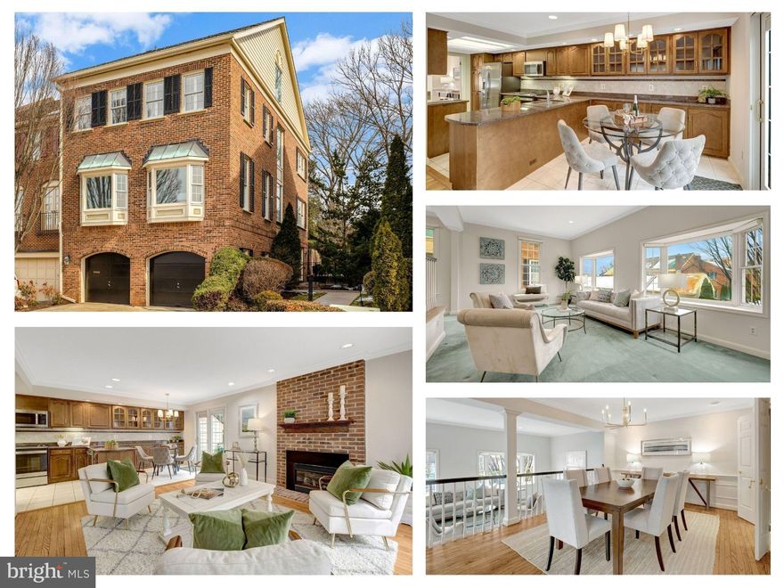 *** OPEN HOUSE Thursday 2/26 from 3-5 PM

3 BDR + Bonus Room | 3.5 BATH | 2-Car Garage| 4 Level Brick End-Unit Townhouse with ELEVATOR in Madison of McLean! 

The main level offers a bright living room with large picture windows, a step-up dining room with hardwood floors, and a well-appointed kitchen with extended cabinetry, center island, breakfast area, and access to a balcony with stairs leading to a private, fenced brick patio—ideal for indoor-outdoor living.  The family room off the kitchen features a fireplace with a brick accent wall, and built-in shelving—ideal for everyday living and entertaining.

Upstairs, the primary suite is filled with natural light and includes two closets and a private bath. Two additional bedrooms with built-in closet shelving, a full hall bath, and laundry complete the level.
The flower level welcomes you with a family room featuring a second fireplace, custom built-ins, a wet bar, a full bath, and direct entry to the two-car garage.

The top-level bonus room provides flexible space for a home office, guest room, or additional living area. 
A private, fenced brick patio and upper-level balcony create multiple outdoor living spaces.
Prime location minutes to Downtown McLean, Tysons, Silver Line Metro, Route 123, GW Parkway, I-495, Arlington, and Washington, D.C.
