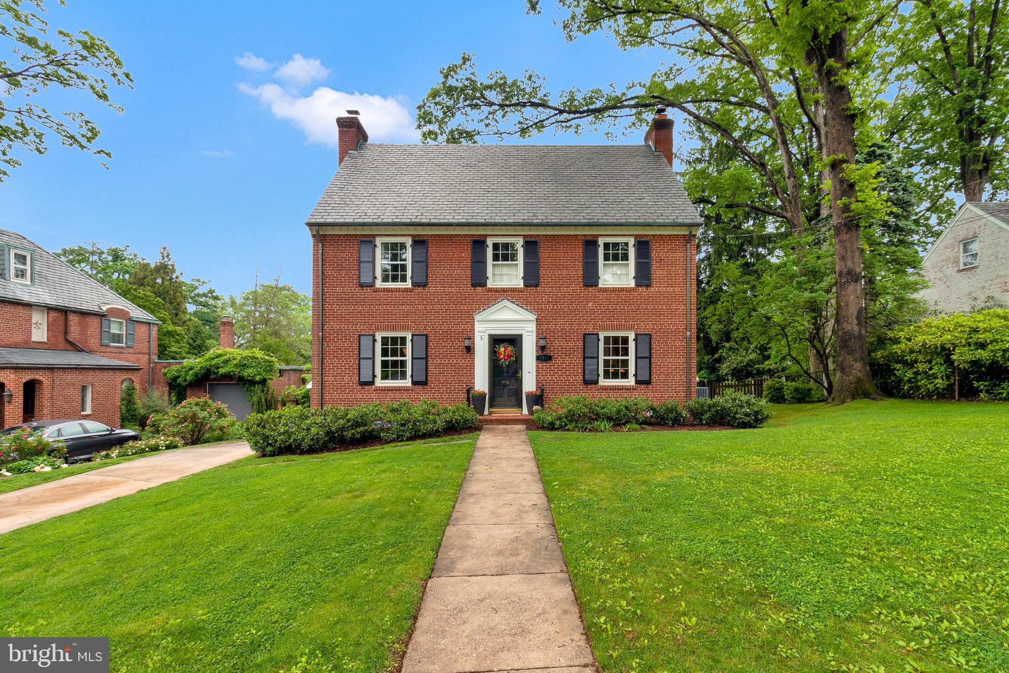 Open House, Sunday -2-4pm. Welcome to this timeless center hall Colonial in sought-after Chevy Chase, MD. From the moment you arrive, you'll be charmed by the lush front garden and the gracious entry foyer, complete with a coat closet and a wide, formal staircase.
The home’s classic layout offers a comfortable flow, beginning with a spacious living room with a wood-burning fireplace and new French doors leading to a cozy study or music room. The formal dining room is ideal for entertaining, showcasing two beautifully refurbished corner display cabinets. It opens seamlessly into the kitchen with stainless steel appliances, granite countertops, and a convenient side door for easy access to the driveway and one-car garage.
Crown moulding throughout the main level adds an elegant touch, as well as a charming powder room.
Upstairs, the generous primary suite includes a luxurious en suite bath with double vanities, a glass-enclosed shower, and a walk-in closet. Two additional spacious corner bedrooms and a full hall bath provide ample space for family or guests. The fully finished third level has been thoughtfully renovated to include a fourth bedroom and a flexible bonus room—perfect for an office, playroom, or additional storage.
The lower level offers even more living space with a large recreation featuring a fireplace. There’s a mudroom with cubbies for storage, laundry area, plus a second office, and a full bath.
Outside, enjoy a beautifully landscaped and fully fenced backyard with plenty of green space, and a patio area that's perfect for grilling and relaxing. The paver driveway leads to a one-car garage, ideal for parking or additional storage.
This home offers the perfect blend of classic Colonial charm and the space and versatility today's lifestyle demands. Floor plan measurements completed by a 3rd Party (3477Sqft. )