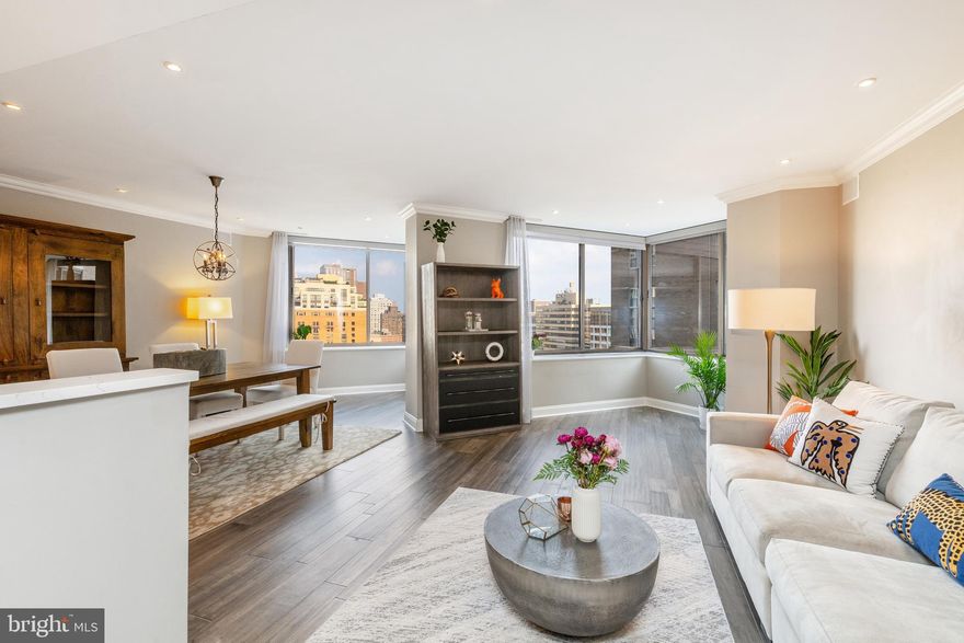 Welcome to residence #1708, located at The Rittenhouse Hotel and Condominiums, where luxury urban living meets breathtaking views and world-class amenities.

This exquisite 2 bedroom, 2 1/2 bath residence boasts stunning panoramas of Rittenhouse Square Park from every window. Step inside and you'll be greeted by a gracious foyer with hardwood floors leading to an open living/dining area, designed for both comfort and elegance. The floor plan features a separate dining area that seamlessly flows into a generous-sized living room, providing the perfect space for entertaining or simply unwinding. The open kitchen with center island is a chef's dream, with custom cabinetry, new quartz countertops, a Wolf Induction electric cooktop, a Sub-Zero refrigerator, and a wine fridge. 

Beyond the double doors lies the breathtaking primary suite, offering an expansive and versatile space for your personal sanctuary. Prepare to be captivated by the marble bathroom adorned with a dual vanity, an all-glass shower, and a lavish soaking tub, creating a spa-like haven right in the heart of the city.  As an added convenience, generous custom closets are thoughtfully integrated throughout the residence, providing ample storage space to keep your belongings organized and uncluttered.

The second bedroom, also graced with views of Rittenhouse Square Park, boasts custom closets as well, ensuring a well-organized and elegant living space. Adjacent is the full bathroom designed with sophistication, featuring a sleek glass-enclosed shower, adding a touch of modern luxury to this refined urban retreat. The full size washer and dryer and linen closet complete the home.

Embrace a lifestyle of unparalleled convenience and luxury at The Rittenhouse Hotel and Condominiums. Experience a host of amenities, including a chauffeur-driven Mercedes town car service, and dedicated 24-hour concierge to cater to your needs. Enjoy the convenience of room service, housekeeping services, spa facilities, and a state-of-the-art fitness center with an indoor pool. Pamper yourself at the renowned Paul Labrecque Salon and savor culinary delights at the on-site restaurants, LaCroix and Scarpetta, or unwind at the Library Bar. Parking is available on site for an additional fee.  

Pet lovers will appreciate the pet-friendly atmosphere where staff can walk your dog (50 pound dog limit). Step outside and relish the tranquil ambiance of the fountain and the beauty of Rittenhouse Square, all while being just steps away from an array of the city's finest restaurants and shopping destinations.

Experience the epitome of luxury living at The Rittenhouse Hotel and Condominium, where every detail is designed to exceed your expectations, making it the perfect place to call home in the heart of Philadelphia.