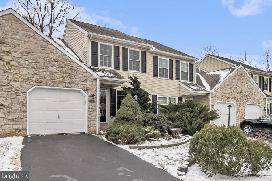 Amazing opportunity to own a 3 Bed / 2.5 Bath townhome located in the sought-after Stonegate Community in Upper Gwynedd Township within North Penn School District!  This home is completely move-in ready, flooded with natural sunlight, and has Anderson replacement windows throughout.  Enter into an inviting living room with crown molding that opens to an additional sitting room, but could also be used as a formal dining area.  Beyond, you will find the updated kitchen, which features Quartz countertops, a white tile backsplash, plenty of solid wood cabinetry, recessed lighting, a gas range/oven, a built-in microwave, and new stainless steel appliances including a refrigerator and dishwasher.  Beside the kitchen is the formal dining room with hardwood floors, crown molding, and a ceiling fan - this space could also be used as a family room to best fit your needs!  Completing the main floor is a completely updated half bath and sliding glass doors from the kitchen that lead to a private outdoor deck - perfect for all of your outdoor entertaining needs!  Upstairs, you will find three spacious bedrooms and two full bathrooms.  The primary ensuite bedroom boasts a vaulted ceiling, large walk-in closet, and a ceiling fan.  The ensuite bathroom features a soaking tub with a tile tub surround, and a stall shower with a tile shower surround.  The other two bedrooms are nicely sized and have great closet space.  Completing the second floor is the full hall bath, which has been partially updated with hardwood-style flooring, a new vanity, and other finishes.  The basement is partially finished with a laundry area and is a great space for recreational use.  This amazing home also includes a whole-house natural gas-powered generator.  Parking is a breeze with an attached one-car garage, an additional driveway parking space, and a convenient overflow parking area.  The Stonegate Community HOA fee is paid quarterly and covers the common grounds, snow removal, and trash/recycling, while also providing access to amenities including tennis, basketball, pickleball courts, and a playground.  It’s also walking distance to a park that hosts events and has a walking trail and a play area.  The location can’t be beat! Easy access to 476 and minutes from plentiful shopping and dining.  Don't miss your chance to see this home!  Schedule a showing today!