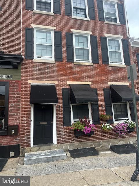 This apartment is on the first floor and is one of three units in the building. This rental is in the desirable downtown Borough of West Chester. The apartment has been completely renovated with a new eat-in kitchen featuring stainless steel appliances, two bedrooms, a living room, and a modern, updated full bath. Window unit for air conditioning, baseboard electric for heating, natural gas cooking, and a secured front door entrance. The square footage shown is for the entire building, not the individual apartment. This is not a student rental. There is no parking, but the West Chester Borough multi-level parking garage is approximately a block away and is $125 a month. Available September 1st.