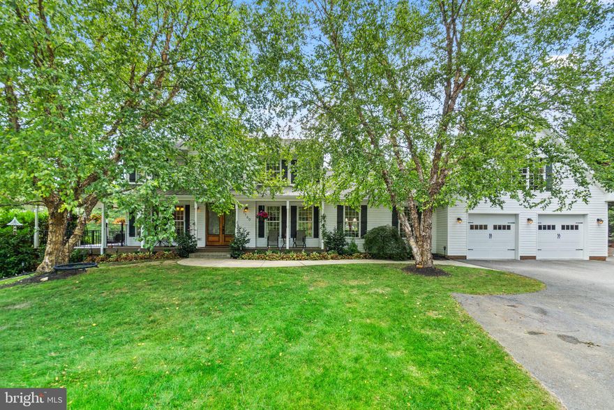 Exceptional quality and craftsmanship can be found throughout this 5,213  finished sqft southern style Dutch colonial manor showing grand curb appeal on a landscaped 1.21 acre homesite in sought-after Quincy Station with accommodations ideal for multi-generational living. Your own personal playground, the exteriors boast a covered front porch, a wrap-around porch with multiple ceiling fans, an open yard with a putting green, shed and fire pit area, a tiered Fiberon deck, a Travertine patio with a retractable awning, a full size sports basketball court with commercial lighting, and a sparkling in-ground pool, all providing endless hours of entertainment. Offering countless luxuries and fine appointments, this home features beautiful hardwoods, an inviting 2-story foyer, a formal living room complete with a walkout to a private study, and an open dining room large enough for lavish dinner parties adorned with French doors stepping out to a low maintenance deck and an outdoor oasis. Let your culinary imagination run wild in the chef's kitchen boasting a center island with an elevated breakfast bar providing extra work space, 42" raised panel custom cabinetry, French doors leading to a side porch, sleek granite counters, granite backsplash, stainless steel appliances including a 6-burner gas cooktop, an apron sink, a large pantry, and a cheery light infused sunroom surrounded by windows and a walkout to a low maintenance deck with stairs to the in-ground pool. A wall of windows shine brightly in the family room showing twin ceiling fans, a perfect view of the pool and tree-lined backyard, and rounding out the main level is a bonus room or billiards room and a theater room for your viewing pleasure. The upper level owner’s suite presents 1209 photo space or a second walk-in closet, a walk-in closet, a cathedral ceiling, a private balcony, and a luxe bath with a double vanity, a step-in shower, and a corner jetted soaking tub. Roomy walk-up lower level includes all the essential space for entertainment, a rec room, and an In-law apartment with a fully appointed kitchen and living area, a full bath, a bonus room, plentiful storage, and an outside entrance.