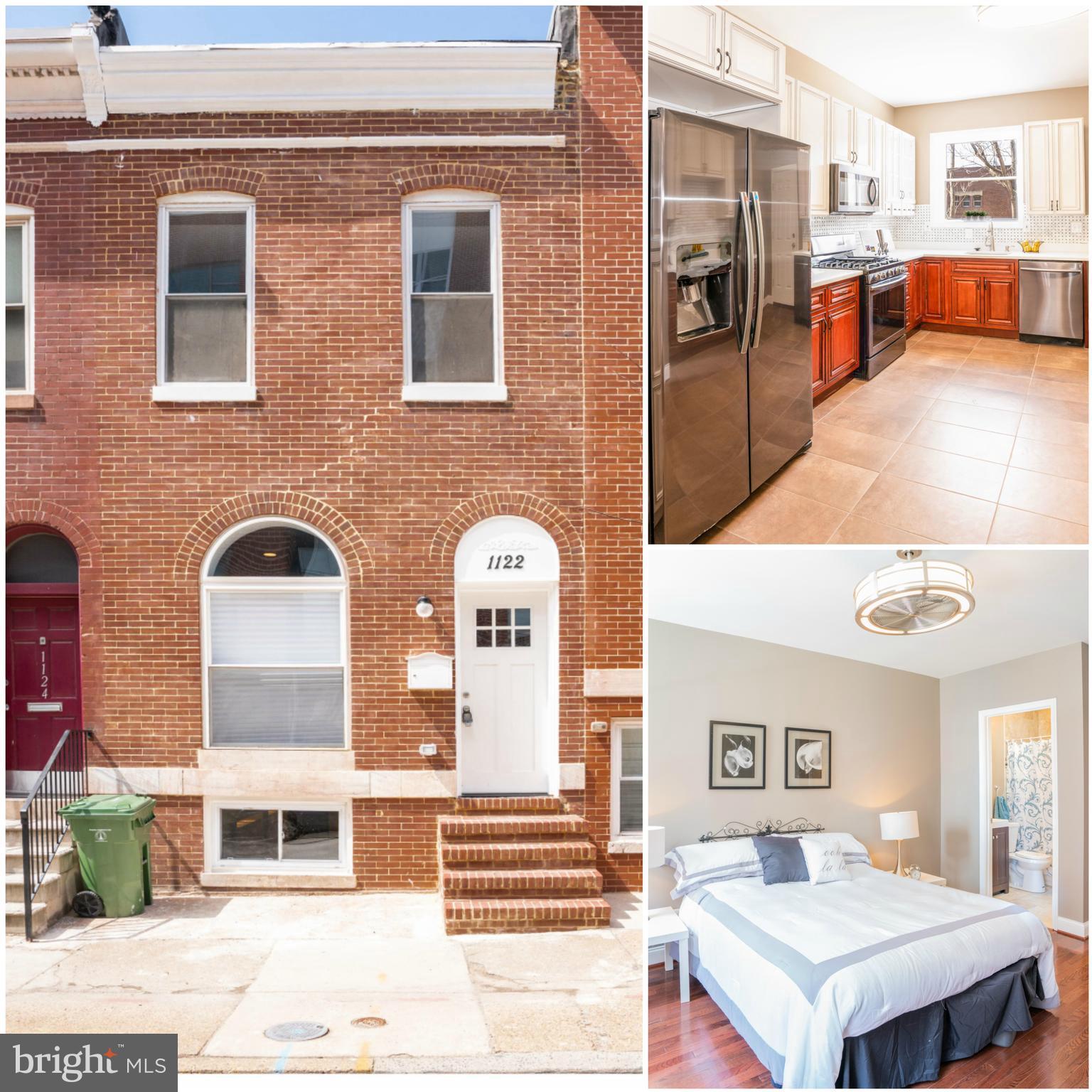 Federal Hill Renovation just blocks from Cross Street Market & M&T Bank Stadium! Home comfortably provides 3 bed, 3 full bath, hardwood floors, tiled basement with custom built-in bookcases. All new systems throughout the home including electric, plumbing & HVAC. Custom kitchen w/ high end slate appliances, tile floor and two tone cabinets. Easy PARKING pad!! *TAX REC SIZE WRONG* ACTUAL 1,500 SQFT