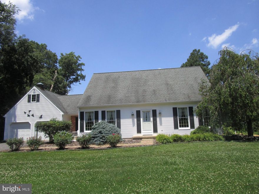 Rural one street development host this cape cod on 1.6 acres. Situated back off of the development road for extra privacy.  Very well maintained and shows Pride of Ownership.  Minutes from Fair Hill Nature Center and the home of the 5* Equine event world know. Fair Hill is home of the Cecil County Fair and Lots of Equine and other events including trail rides . Within 10 minutes of this property.  Between Baltimore and Philadelphia.  Park in the attached garage and enter the mud room and laundry area.  Features a spacious and bright eat-in kitchen with cherry wood floors Open to Family Room with solid wall brick fireplace  which include propane gas so you don't have to chop wood, entry to the Florida Room boasting Pella Windows.  Kitchen and Florida Room have entry to the deck.  Separate Dining Room for those special guest and holidays which includes chair rail and crown molding.  Formal living room for great entertaining. The upper level features a master bedroom with private bath and walk-in closet and there are two additional bedrooms and hall bath.  Siding  recently been replaced.  HVAC replaced within the last 5 to 6  years.  Great home for a family or those who just want privacy.  Front and back yard are large enough for those fun sports.  Utility shed included. Blacktop long driveway. New septic system will be complete by July 30.