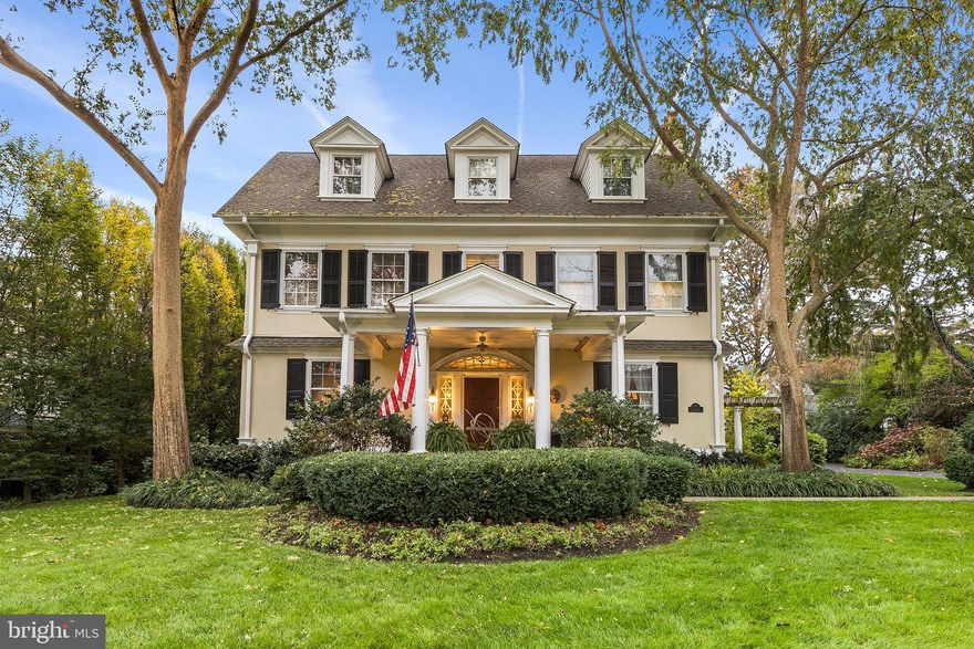 An extraordinary blend of old-world charm, state of the art design, space, and quality finishes, all beautifully executed by architect/owner Mark Fox, a principal in the noted Main Line design-build firm Gardner/Fox. Some of the unique features include a wonderful covered front porch, the open 3-story central stairway, the sunfilled gourmet kitchen open to a truly awesome fireside step down family room adorned with antique beams reclaimed from a Lancaster County barn. The master bedroom suite was thoughtfully designed and features a glorious en-suite bath, h/h walk-in closets, and adjacent laundry room. There are three additional family bedrooms on the 2nd floor, (one currently used as an office) and a remodeled hall bathroom surrounding the second-floor landing, and two large bedrooms and with one full bath on the third level.  All this and more, ideally located in the architecturally diverse and richly historic community of North Ardmore, where you will enjoy walkability and accessibility to Suburban Square, Ardmore, and the Ardmore train station.