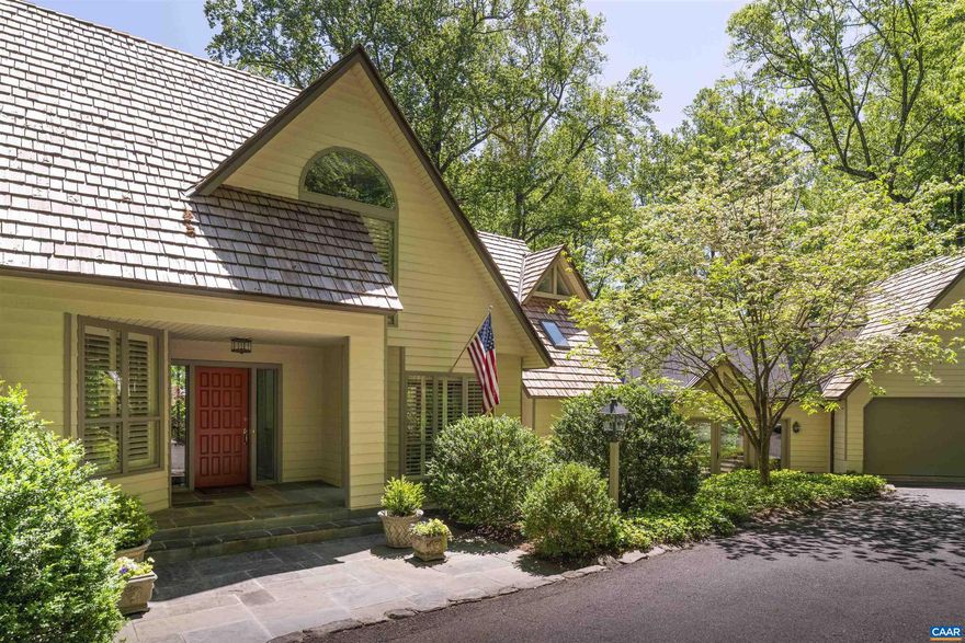 Beautiful and architecturally distinct home tucked away on 2.56 private acres in highly desirable Ednam Forest. Surrounded by mature trees and set back from the road, this property offers privacy, space, and quiet?all just minutes from Boar?s Head Resort, the Sports Club, UVA and downtown Charlottesville. Inside, the home offers 4,500 square feet across three levels, with flexible living spaces perfect for gathering or retreat. The sun-filled living room opens to a vaulted four-season sunroom overlooking the pool terrace?an ideal spot for morning coffee or evening entertainment. The kitchen has been thoughtfully updated with bright cabinetry, ample prep space, and a large island for casual dining. Additional highlights include a private pool, sauna, home office, and 4 large bedrooms, offering plenty of room for family and guests. Classic details and warm finishes run throughout. Whether you're seeking a peaceful retreat or a home built for entertaining, this Ednam Forest property offers timeless charm in one of Albemarle?s most coveted neighborhoods. Shown by appointment only.,Marble Counter,Painted Cabinets,Wood Cabinets,Fireplace in Dining Room,Fireplace in Family Room,Fireplace in Living Room