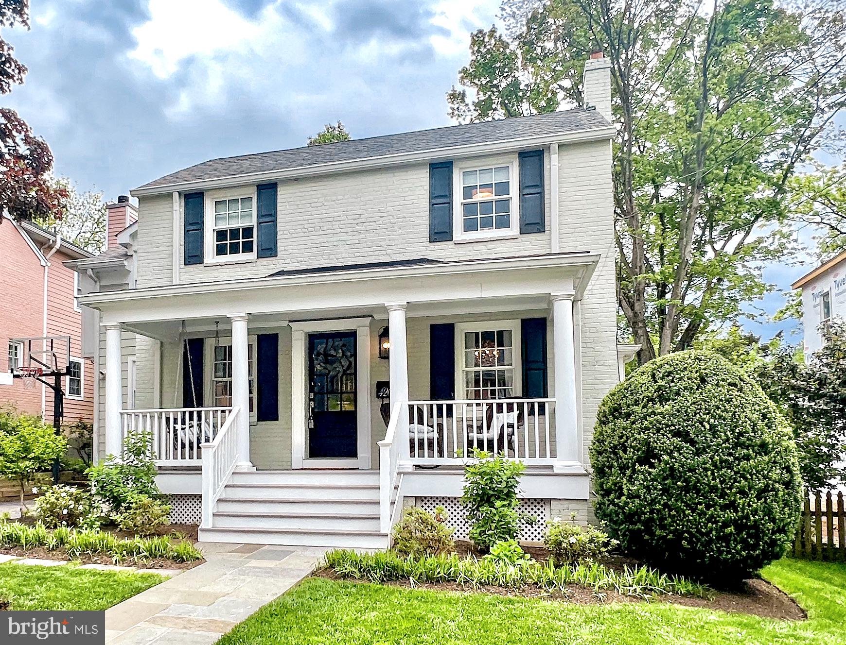 Welcome to 4206 Ambler Drive, a beautifully expanded, fully renovated (2007), and lovingly maintained colonial located on a quiet street in desirable Kensington Estates/Parkwood. The covered front porch welcomes you and provides shelter from rain and sun, making it enjoyable year round. Inside you are greeted by hardwood floors, fresh paint, and stunning updates throughout. The formal living room and dining area present generous space to live and entertain. At the rear of the home, the chef’s kitchen opens up to a second living room with gas fireplace and french doors leading out to the deck. A powder room, laundry room, mudroom, and beverage nook round out the main level.
The upper level features four bedrooms including a generously sized primary bedroom with ensuite bath, vaulted ceiling and oversized walk-in closet. A second full bath with double vanity can be found in the hall.
The finished basement offers plenty of living & work space, second gas fireplace, fifth bedroom with full bath, and utility/storage room. Last but not least is the beautifully landscaped backyard with flagstone patio and a shed. Available just in time to enjoy the Cedarbrook Swim & Tennis Club that backs the house!
This home checks all the boxes and has one of the most important elements of real estate-location, location, location! It is ideally located just a few blocks from Rock Creek Park, around the corner to the neighborhood swim & tennis club and minutes from the heart of Kensington’s historic district and it’s restaurants, shops, parks, libraries, weekly Famer’s Market, close to Ride-On, Grosvenor Metro, the MARC train, I-495, I-270, NIH, downtown Bethesda, and bustling Pike and Rose and upcoming Chevy Chase Lake shopping/dining districts. Freshly painted and meticulously maintained, this special home with wonderful interior and outdoor spaces is move-in ready. You will love living in this special home and neighborhood. Welcome home!