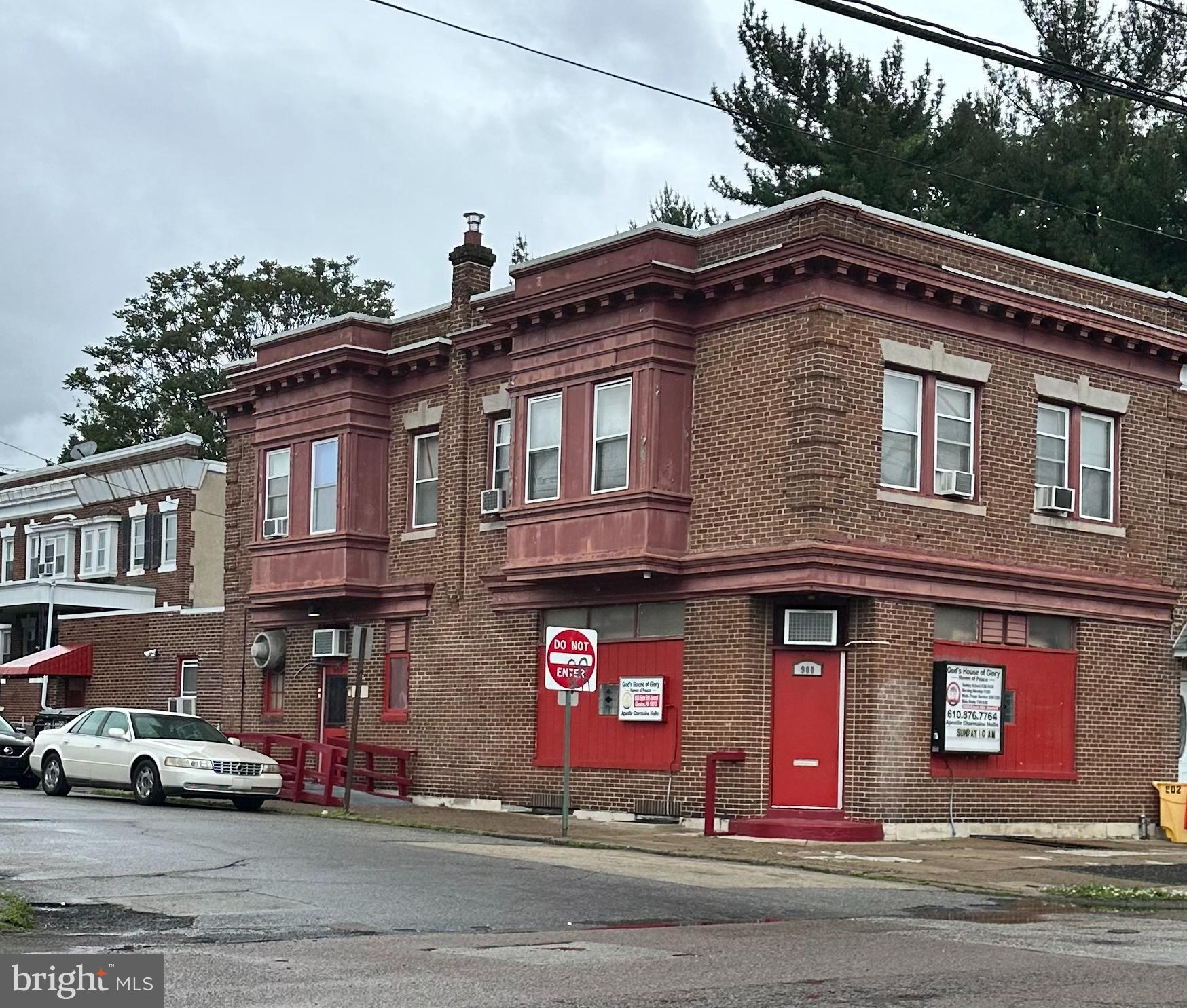 Property is currently being used as a church. The main level features a large room that is the sanctuary. In the rear part of the main level is a full kitchen and banquet room. The upper level features 5 large rooms that were, at one time, used as a residential rental. Full unfinished basement for storage as well.
