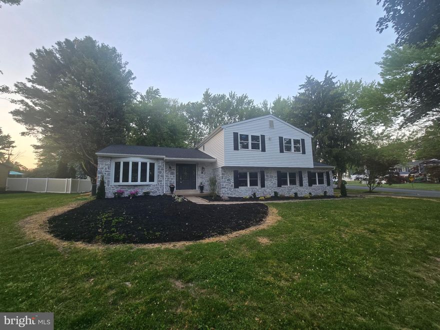This Lovely and Spacious Colonial Split is Located in Sought after Deerfield North and has been Totally Renovated. Features New Roof, New Siding, New Garage Doors, and New Shutters. Inside there is an incredible Open Floor, New Kitchen, New Quartz Countertops, and New SS Appliances, the Living Room has a very Large Pella Bow Window. There is Recessed Lighting, and French Doors that lead to a Nice Size Deck and View of over a Half Acre Corner Lot. Upstairs there are Four Nice Size Bedrooms and Two Beautiful New Baths. From the Two Car Side Entry Garage there is an Oversized Laundry Room, Remodeled Powder Roon and Nice Size Family Room with Fireplace. In addition, there is Beautiful Neutral Flooring Throughout.  These are only a few of the Many Amenities Included. Seller can provide a Quick Closing if needed.