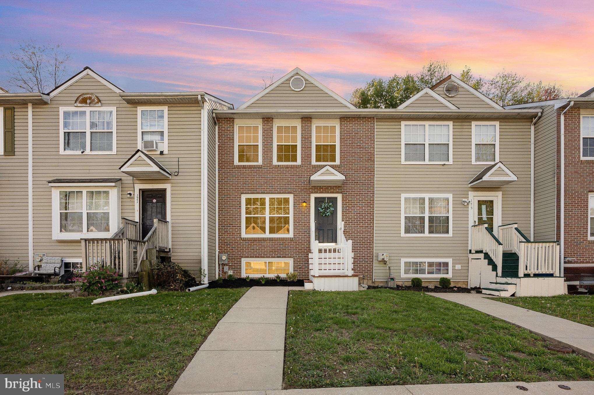 Move-in ready brick-front townhome located in Timberbrook! The main level offers a bright and open floor plan with fresh paint and new flooring. The eat-in kitchen has ample cabinet space, a breakfast bar, and plenty of space for a table. The upper level boasts 2 spacious bedrooms with new carpet and a 1 full bath. The fully finished basement is great space for a rec room, play room, or home office. Exterior features include an expansive rear deck, nice rear yard, and fresh landscaping. Convenient to I-95, Harford County, and water-oriented restaurants and activities along the North East River. SAY YES to 173 Mahogany Drive, North East, MD!