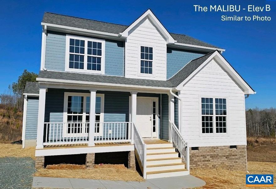 Construction will soon begin on the Malibu plan with main level primary suite and covered front porch. Located at the end of the street and adjacent to the 54 acre open space parcel, this home will enjoy scenic views with added privacy. 8" stained columns & low maintenance vinyl rails set off the porch. Upgraded siding accents, wide window trim, & craftsman style front door give it such curb appeal! Added options include 36" kitchen wall cabinets with crown molding and 6' island, stainless appliances, laminate floors, and rear deck. Firefly high speed internet is available at High Point. Up to $7,500 in closing cost incentives is also available. Contact agent for details!