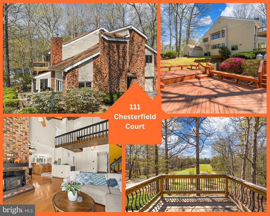 Welcome to one of the most captivating golf course homes in Lake of the Woods, perfectly positioned between the 15th hole and 16th tee at the end of a quiet cul-de-sac. Offering over 3,800 square feet of finished living space, this Mid Century Modern contemporary retreat delivers the ideal blend of architectural character, thoughtful updates, and everyday livability.
From the moment you arrive, the custom double oak entry doors with leaded glass and star inlays set the tone for what’s inside. Step onto slate flooring and into a dramatic two-story great room filled with natural light, where wood-clad vaulted ceilings and a floor-to-ceiling brick fireplace with wood-burning insert create a warm yet striking focal point. Sliding glass doors on both sides of the home invite the outdoors in and showcase sweeping golf course views.
The open floor plan flows effortlessly into the dining area and continues into a versatile sunroom that can double as a home office or peaceful retreat. The spacious kitchen is designed for gathering, featuring granite countertops, a large breakfast bar, and stainless steel appliances, making it the perfect hub for entertaining or everyday living. A powder room and main-level laundry add convenience.
Upstairs, the primary suite offers a private escape with its own balcony overlooking the 15th hole, an ideal spot for morning coffee or unwinding at the end of the day. The en suite bath is generously sized and well-appointed with dual vanities, a water closet, a large stall shower, and a separate soaking tub. Two additional bedrooms and a full hall bath complete the upper level.
The finished lower level expands your living options with a spacious recreation area featuring a propane fireplace, tile flooring, and a flexible layout for a game room, gym, or multi-generational living. A wet bar with sink, full bathroom with walk-in shower, and walkout access to a brick pathway and secondary deck add both function and versatility.
Outdoor living is just as impressive, with a large, 1 year old deck overlooking the golf course, perfect for entertaining or relaxing. A dedicated space with electrical and pad is already in place for a future hot tub. The property also features a two-car garage plus a separate golf cart garage, ideal for enjoying all that the community has to offer.
Recent updates provide peace of mind, including dual-zone heat pumps (Feb 2026, 2 & 2.5), a newer roof, and a 2025 water heater. Hardwood, tile, and slate flooring run throughout the home, enhancing both durability and style. This is more than a home, it is a front-row seat to some of the best views and living Lake of the Woods has to offer.
Lake of the Woods is a gated community with a haven of amenities offering an unparalleled lifestyle for its residents and guests.  Located minutes from WalMart, Food Lion, CVS, dining and more.  Located approx. 15 miles west of Fredericksburg, east of Culpeper, and 65 miles from DC that offers a wealth of amenities for both land and lake lovers.  The “Lake Life” offers watersports such as waterskiing, wakeboarding, tubing, wake surfing, and hydrofoiling.  The “lake life” also boasts fishing, kayaking, sailing, paddle boarding, or simply floating and relaxing.  We also have ample things for the land lover.  Pickelball, tennis, volleyball, baseball, soft ball, soccer, equestrian center, walking trails, and more, just to name a few.  Surrounded by Civil War battlefields and other historic sites. LOW is located 15 miles west of Fredericksburg and 18 miles east of Culpeper. Lake of the Woods covers approx 2600 acres with 4260 lots and 2 lakes in a gated community with 24 hour security, a Fire and Rescue squad, a waterfront clubhouse with bar and dining areas, 2 pools, 5 park/playground areas , 8 beaches, a wedding venue, golf course clubhouse at our 18 hole PGA golf course, community center, walking trails, picnic and common areas, and so so so much more!  Come LIVE, LOVE, LOW!