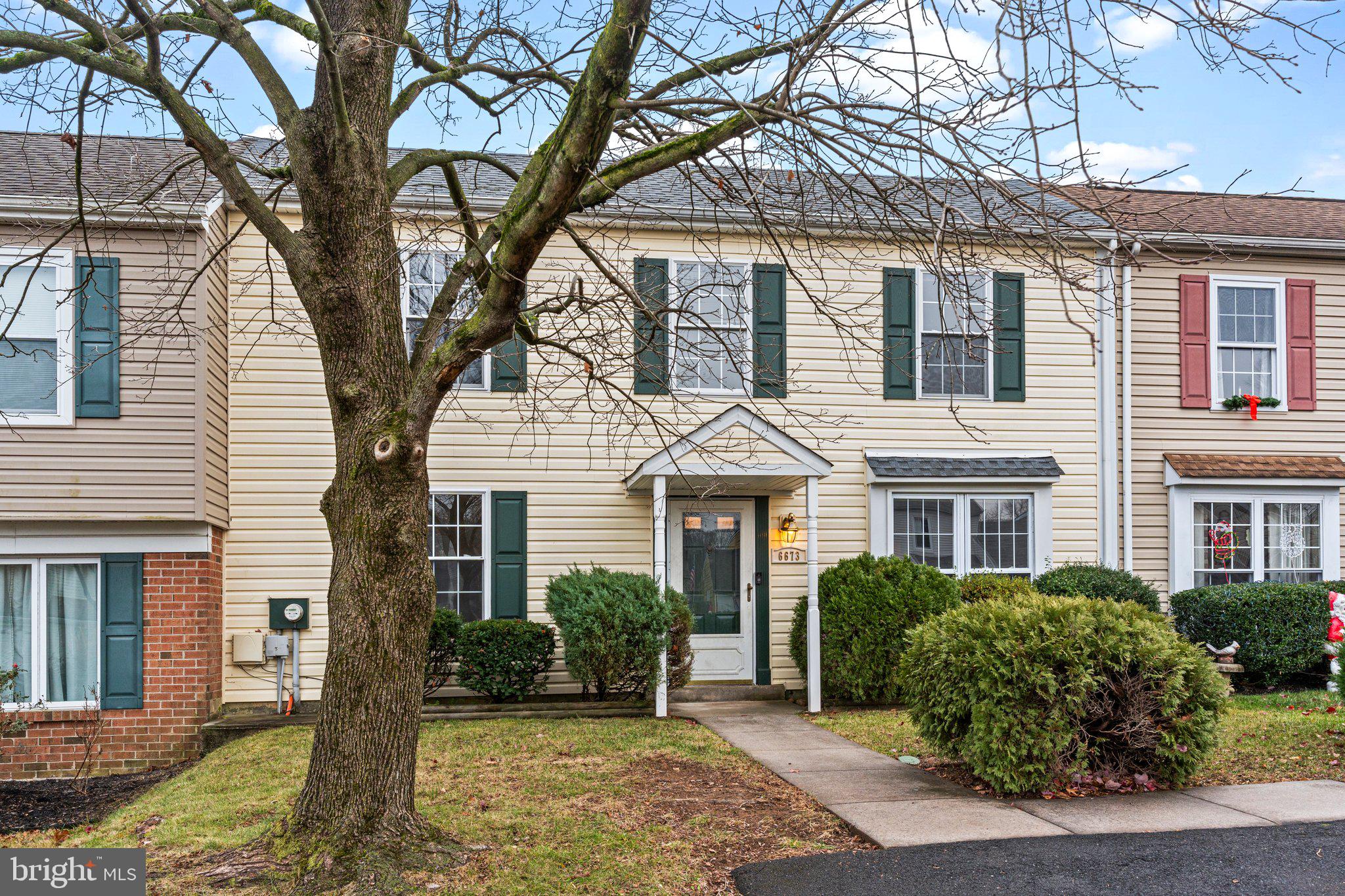 Neshaminy Valley townhome with rarely offered 1st floor bedroom and full bathroom.  A cozy wood burning fireplace can be enjoyed from the living room and dining room while warming the main floor.   Plenty of space for meal prep in the kitchen that has a convenient back door to the rear patio for year-round grilling.   There is a breakfast room adjoining the kitchen with a pantry /closet for more storage space. Upstairs you will find 2 big bedrooms which share the full bathroom in the hallway. The main Bedroom has a ceiling fan and walk-in closet. There is an attic access panel in the walk-in closet.  The 2nd Bedroom has 2 separate closets.  You will appreciate the door in the hallway that leads to the eaves of the roof line providing easy access to storage that is floored & lighted.  With 1584 square feet (assessor) you will have comfortable living space and many storage spaces.  This home backs to trees and with the backyard patio, you can relax, bird watch or read a good book.  There is also a locked storage closet to store toys or chairs etc.  You will have 2 car parking in the driveway in front of the home and plenty of street parking for guests.  Newer Roof! Newer Washer & Dryer which are found conveniently in the main floor bathroom and are also included.  Ring Camera and keyless front door entry.   Most recently tenant occupied, this home needs your TLC, your creativity and energy to shine again! Be prepared to put some elbow grease into this house and it won't take much before it feels like 'home'. No HOA Fee's!!
