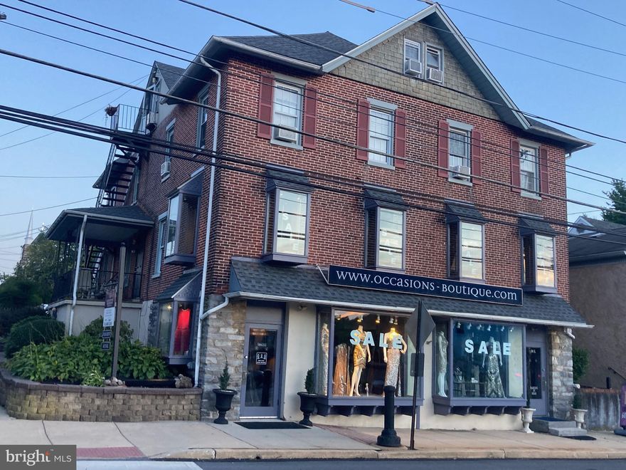 Excellent Income Earning BUILDINGS in charming town of Malvern - TWO Properties on the corner of King & Channing, & backing to public parking & a beautiful Park.  The Properties are zoned Mixed Use & are fully Leased.  2 Buildings combined on ground floor & top floor, so must be sold together: Tax IDs: 02-04-0193 & 02-04-0192.  Low taxes, low maintenance, & low expenses, all Leased - giving this High Value!  Investing in Malvern is an excellent opportunity - as this Main Line town is close to it all, but still has small town charm-  where you know your neighbors & are close to acres of Open Space in Radnor Hhunt Country too!  Currently 3 Apartments & 2 commercial Tenants - all allowing significant cash generation for the properties.   Prime King St. frontage has a Dress Shop that's in both buildings - the nice bumpout display windows showcase what they sell! . Excellent WALK-TO Everything Location, inc. Train, Library, Fancy Dining  or at friendly Pubs, great Shopping, & Kimberton Whole Foods, Worralls,  & Wawa!  The 2 Buildings have 4 oversized on-site parking spots(EZ 8 if double up!) & backs to big public Parking Lot & Burke Park w/ Pavilion - the perfect place to meet for SAT. Farmers' Mkt, live music, Holidays & Tree Lighting, Parades - or just catching up w/ friends & walk to Train, shopping, fine dining, restaurants, or neighborhood pubs together!  "Malvern Stroll" is a walk about town on the 3rd Thursday of every month - get ready for events like Halloween Parade & Christmas on KING - when they actually close down the main street for pedestrians, pop up shops, live Music, & sometimes even beer gardens. These 2 Buildings are being SOLD TOGETHER & have 2 entrances on King St. main floor lowest level - which opens to a large retail space using both buildings w/ handy full size display windows & PR.  From 1st floor, there are interior stairs to west side second story, where there's more retail space, a full Bath & door to private parking out back .  East side 2nd floor is a front to back  private office, w/ Bath & door to Porch on Channing Ave.  & another door to back parking lot.  Two updated Apartments w/ private entrances on 3rd floor - both have 2 BDRMs,  1 full Bath, Laundry, & convenient KIT open to FR layouts, & one uses Porch on alley walk out to King St.  The 3rd Apartment is the Penthouse w/ 2 BDRMs, 2 Full Bath, & KIT also open to FR, w/ big Laundry Rm. It's EZ to see why these are all OCCUPIED & making money for owner! If you are Ready to start making @$120,000 net, give Missy a call to schedule a showing - as all shows must be confirmed by all Tenants. Excellent income producing opportunitoies  like this don't come around often - call with any questions & make an appointment to see ASAP!  For apartment pictures -  SEE MLS #s : PACT2023126,  PACT2010146 &  PACT2045262