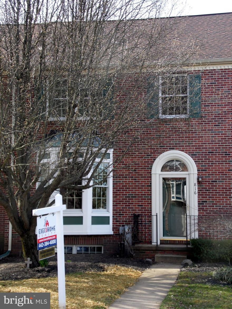 Extra roomy 24' wide brick front townhome in CMW school district and within walking distance of high school.  New roof, HVAC, hot water, Pella doors.  Recent replacement of wood elements on exterior front with maintenance free Azek.  White oak floors in kitchen and dining rooms, maple in the living room, vaulted ceilings, open riser stairs.  Anderson windows.  New paint and carpet throughout.  Sun drenched eat in kitchen with island, new range, and sliders to large, freshly painted, private deck in rear.  Finished basement opens onto concrete patio in back.  Generous shade in front yard with extensive perennial flowers and plantings.  Front and back yards have just been re-seeded.  Rough in for basement half bath ready for fixtures.  Seller will finish basement half bath and /or extra space in basement to buyers specs at additional cost to be included in mortgage financing - to preserve buyer's cash.