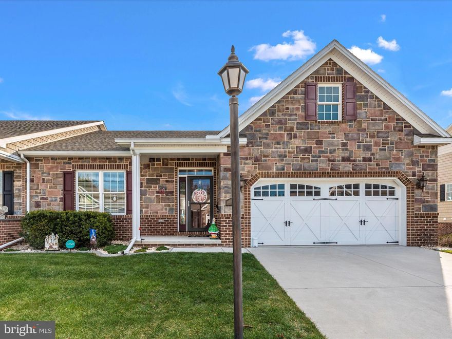 Welcome to this charming ranch-style home that sits in preferred Stoner's Farm.  This meticulously maintained residence offers 2 bedrooms, 2 full and 1 half baths, a well-appointed kitchen, large island and dining room, perfect for both casual family meals and entertaining guests.  Retreat to the master suite with its private bath and ample closet space.  This ranch home offers a rare opportunity to embrace a peaceful lifestyle while enjoying the convenience of modern living.  HOA 255.00/yr beginning 2024.