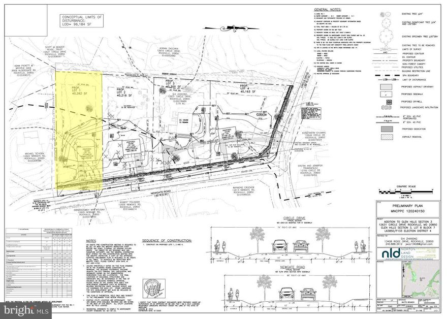 For Sale is Lot 1 of the approved 4 lot subdivision.  This lot is located in a very nice Glen Hills area.  RE1 zoning with area close to an AC (40,262 SQF).  

The projected recordation time frame is between August and September.