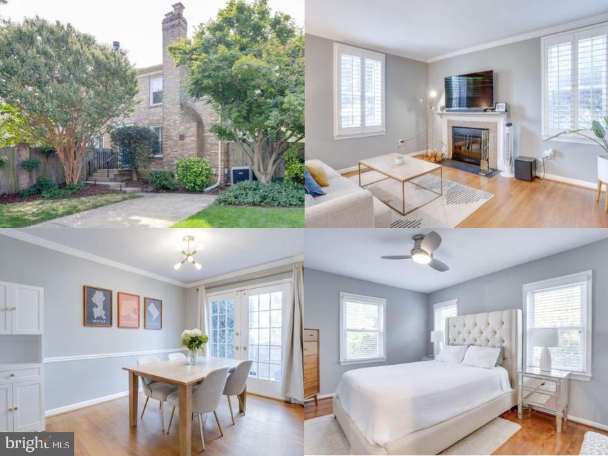 Stylish townhome located in Old Town Alexandria.  A commuter's dream located within a short walking distance to two Metro Stations (Braddock Rd. and Potomac Yard) as well as easy access to GW Parkway, Route 1 and the Beltway.  This 3 level home combines timeless charm with many modern updates.  The main level has a large open concept living/dining with a galley-style kitchen that has recently updated appliances.  The french doors lead out to a private back yard that has plenty of space for entertaining.  There is a not only one, but two wood-burning fireplaces.  The fully finished basement can be used as a family room, gym, or even a guest room as it comes complete with a fully remodeled bathroom.  The utility room is large enough for your all of your storage needs.  The light-filled bedrooms come with custom closets, the owner's suite has a walk in closet.  New paint throughout the house as well as plantation-style shutters and new extras including roof and water heater just a few years old that will provide peace of mind for many years to come.  Also, this townhome has a large corner lot as well as a driveway which is rare in Old Town.  Close to all the amenities of Old Town Alexandria.  Don't miss out on this turnkey gem, schedule your tour today!