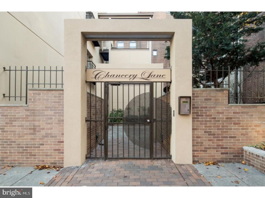 NOW Offering a Half Month Free on Applications Submitted by 2/15/25!!! $500 Security Deposit!!! Newer floors installed! Chancery Lane offers loft-style apartment homes with elevator in a gated courtyard setting within historic Old City and boasts a community rooftop deck with panoramic views of the city. Beautiful large 1 bedroom apartment features central air/heat,  washer/dryer in-unit & dishwasher. Pet-friendly community! Pictures are of a similar unit. Video tour of the actual unit available!
