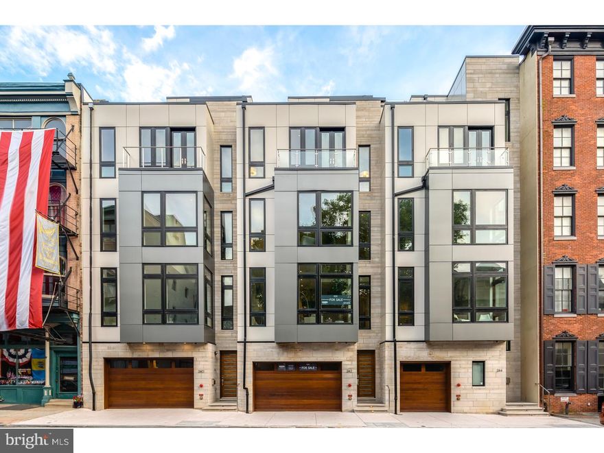 The Ross, New Construction Luxury Townhomes are remarkably customized smart technology-homes. The Ross includes a 2-3 car garage, an Automated 6-story elevator and a 5th floor roof garden with Jacuzzi tub, outdoor gas fireplace, Cast stone patio pavers, Mahogany walls and a full kitchen with stone counters, a Webber grille, outdoor speakers, video connections and ample accent lighting. Some other amazing features at The Ross include a wine cellar, Ten year tax abatement, cathedral ceilings, and (5) outdoor spaces. Most amazing of all, these homes are 100% complete and ready for immediate occupancy. There are also customized closets, cabinetry and vanities throughout. Bathrooms have heated floors, multiple pressure heads, waterfall showerheads, floating toilets and stunning tilework. And there's more- 7 zones of audio, stereo surround sound, a floating staircase that will make your jaw drop, glass railings, re-claimed 3" thick pine stair treads and solid core 8' doors and 10' ceilings throughout. Sleek and modern Gaggenau appliances, under cabinet lighting and waterfall quartz countertops in the kitchen. The most tasteful and high quality finishes throughout each home. No Philadelphia home builder goes to theses lengths; unless it was their personal home. Each aspect of these homes has been hand selected for quality and aesthetic appeal. 100% complete and ready for immediate occupancy and NO HOA fees!