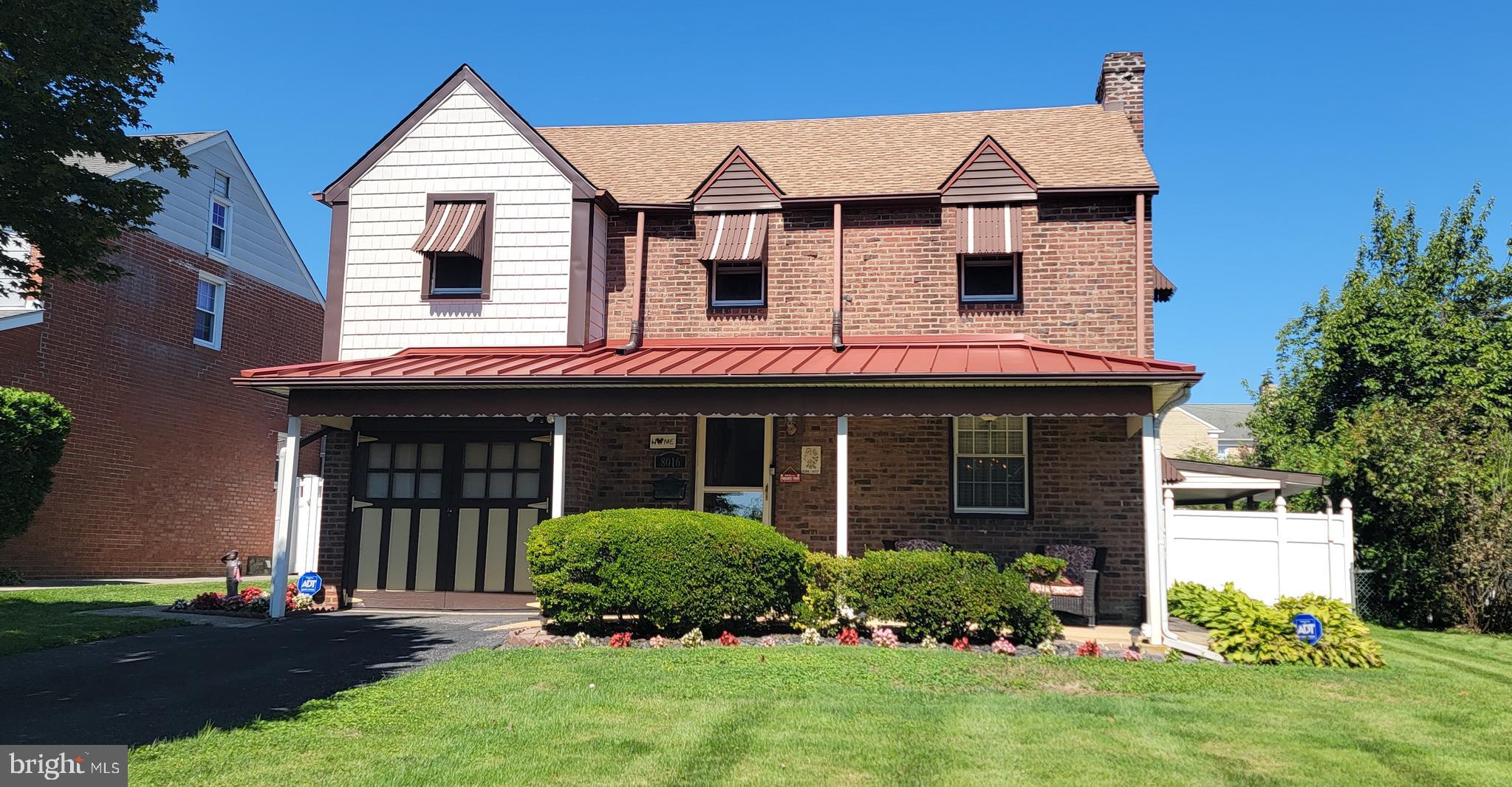 Welcome to this Beautiful 3 B/R, 1.5 Bth Fox Chase Expanded Colonial style Brick Single w/ huge fenced yard! Manicured front lawn and covered front porch greets you to main level entrance into Spacious Livingroom adjacent to formal size Dinning room w/ elegant wainscoting, Eat-in-kitchen has ceramic tile flooring and is connected to laundry area that leads to huge Family room addition w/ multiple sliders to large covered patios and deep rear yard. 2nd level has 3 large Bedrooms, ceramic tile full bath and bonus room used as office. Basement is a Fully finished rec room w/ knotty pine, powder room and bar for old school pub atmosphere. Additional features include Attached Garage, Driveway, High efficiency HVAC system, metal porch roof, play house, huge work shop/storage shed, oversized covered rear patios and much more. Pride of Ownership shines throughout this Beautiful well maintained unique home in the heart of Fox Chase near public and parochial elementary schools and R8 train station. Schedule your viewing today!
