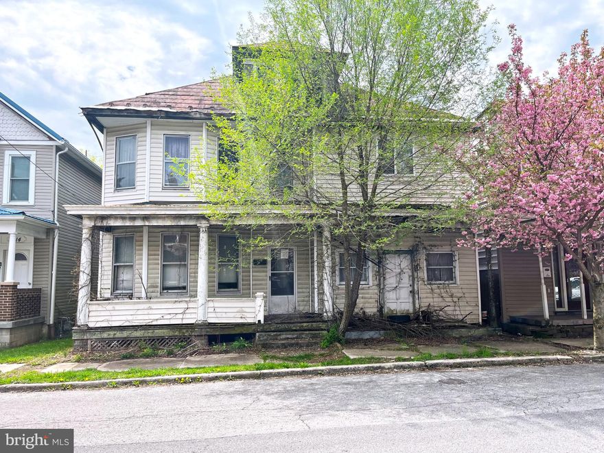 ONLINE AUCTION: Bidding begins 9/12 @ 10:00 AM. Bidding ends 9/14 @ 12:00 PM.  List Price is Suggested Opening Bid. Nestled in Cumberland, Maryland, this property is in need of major renovations and repairs. Nearby attractions include the Willis Mountain State Park, for hiking and outdoor activities, the Cumberland Shopping Center, which offers a variety of retail and dining options, and the Rocky Gap State Park, which boasts a beautiful lake and a variety of recreational activities. The property is conveniently located near major traffic arteries, including I-68 and US-40, making it easily accessible from surrounding areas.  Deposit: $5,000.