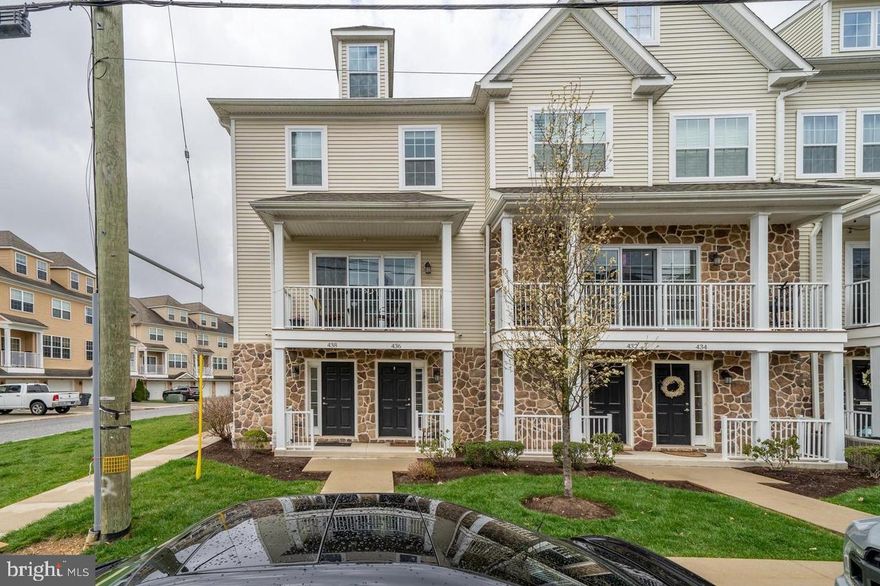 West Chester Borough- Walking distance to town. Only 1 full-time college student can reside here according to WC Borough ordinance. 2016 Built 3 story townhome almost corner of S Adams and Justin. Entry hall has a closet storage space and access to a 2-car back/back garage. Additional 1 vehicle parking in the driveway. 3 Bedrooms - 3.5 Bathrooms- 1,646 Sq. ft. townhome. Main floor is open floor plan with powder-room combo Kitchen, dining area, and Livingroom, Slider doors onto the balcony overlooking the front of the property. Island Kitchen boasts Stainless Steel Appliances including Gas stove, Refrigerator, Built-in-Microwave, Granite countertops and ample cabinets and counter space - Washer/Dryer on main floor.  Gas heat and Central air conditioning- Ceiling fans throughout - Hardwood floors throughout main floor. 2nd FL has carpeted Main Bedroom with en suite Bathroom, another carpeted Bedroom and Hall Bath - 3rd FL has additional good-size carpeted Bedroom with full Bathroom. Union Station II is close to town, shopping, all major roads. Schools are: East HS,  East Goshen Middle, and Fugett Elem. Pets are considered on case-by-case basis. Furnished photos are of a previous resident.